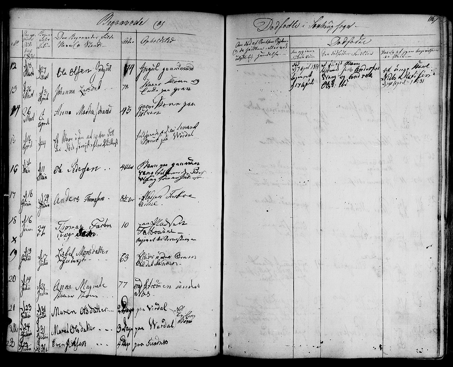 Ministerialprotokoller, klokkerbøker og fødselsregistre - Nord-Trøndelag, SAT/A-1458/730/L0277: Parish register (official) no. 730A06 /1, 1830-1839, p. 116