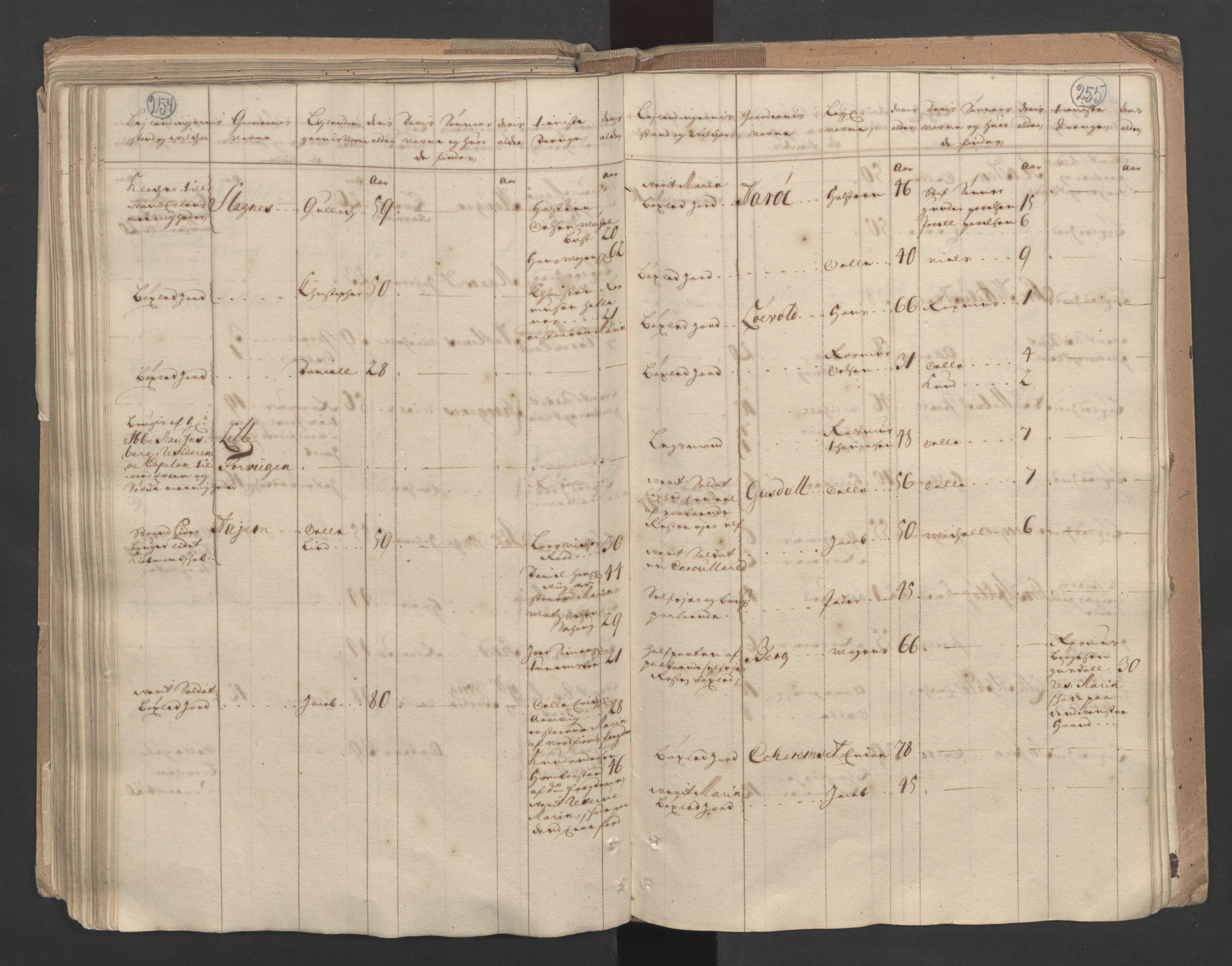 RA, Census (manntall) 1701, no. 10: Sunnmøre fogderi, 1701, p. 254-255