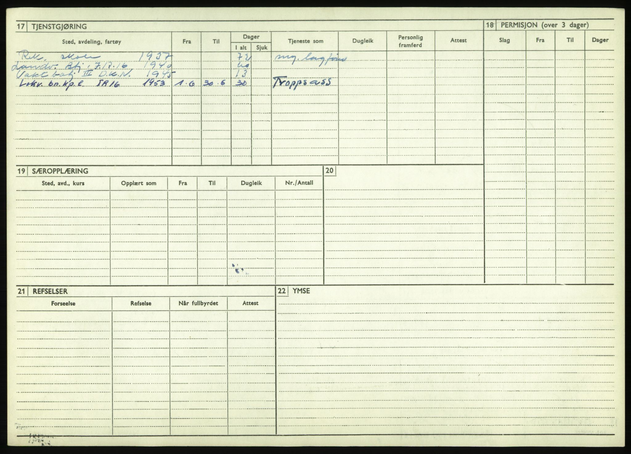 Forsvaret, Troms infanteriregiment nr. 16, AV/RA-RAFA-3146/P/Pa/L0021: Rulleblad for regimentets menige mannskaper, årsklasse 1937, 1937, p. 776