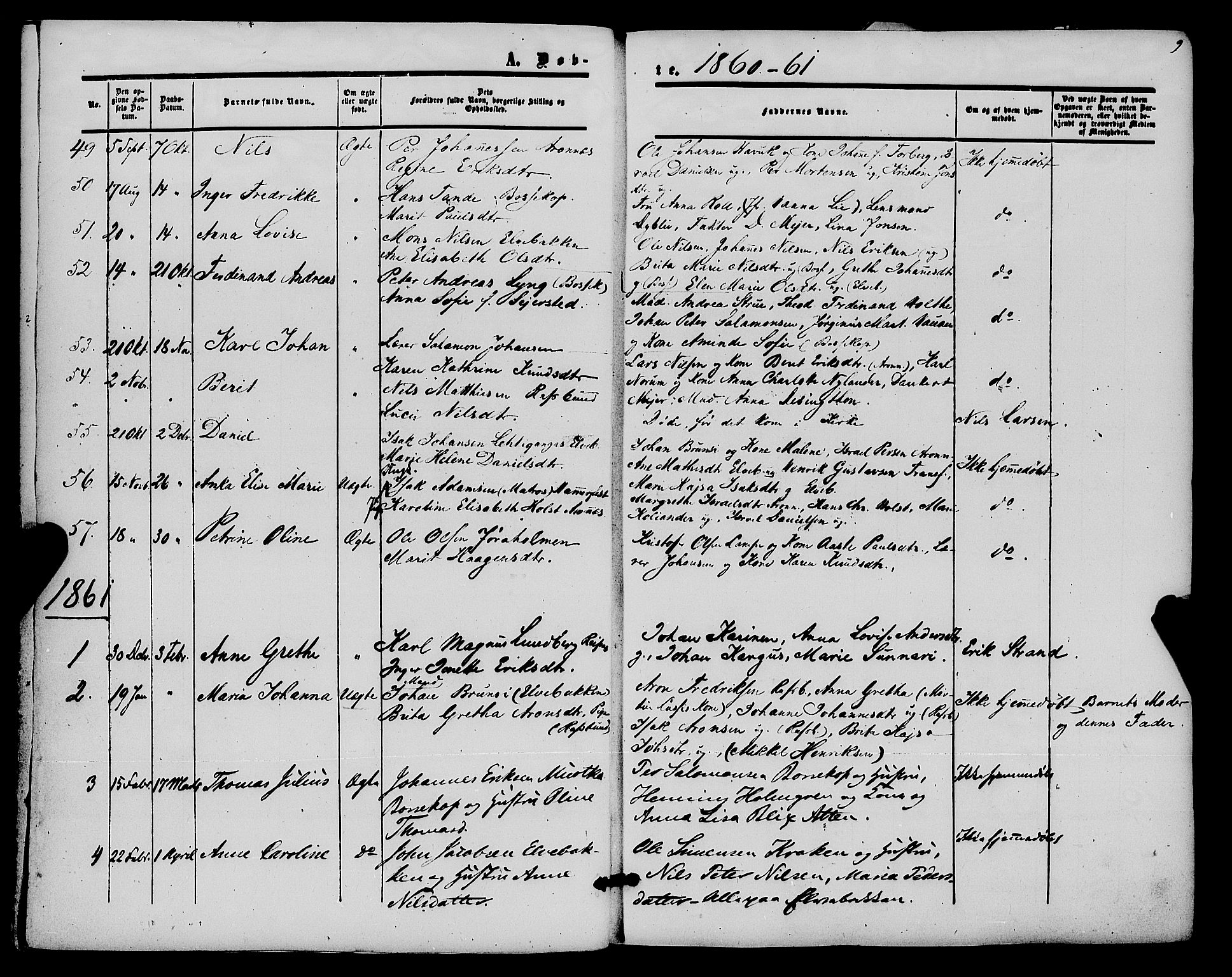 Alta sokneprestkontor, SATØ/S-1338/H/Ha/L0001.kirke: Parish register (official) no. 1, 1858-1878, p. 9