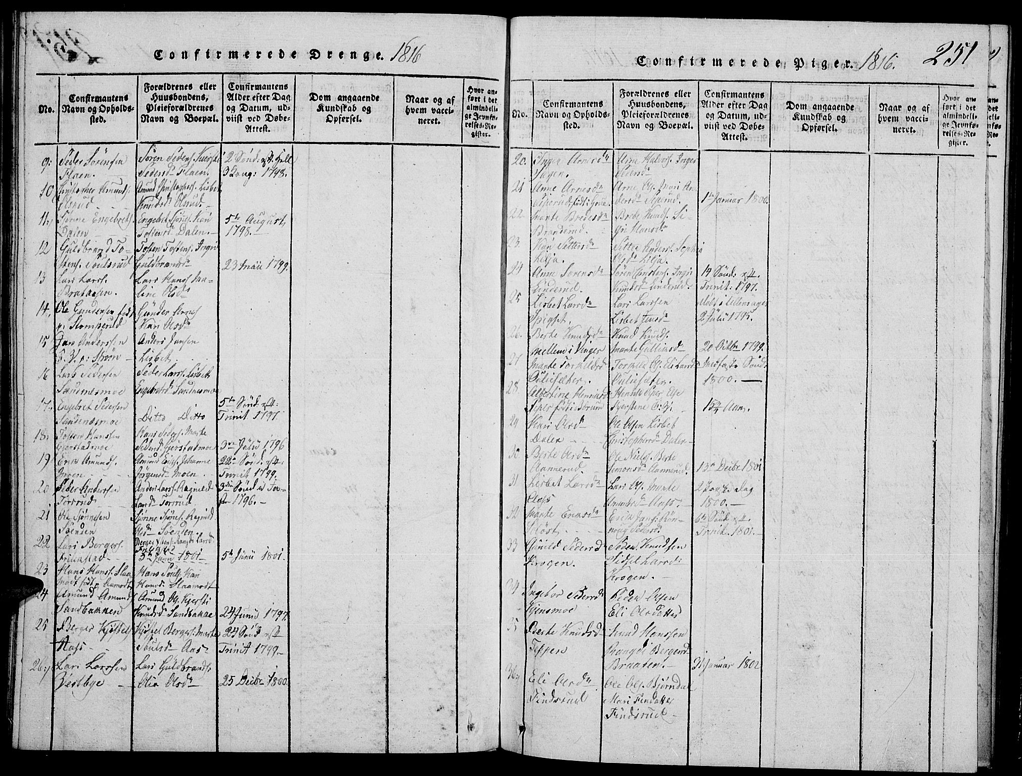 Strøm-Odalen prestekontor, SAH/PREST-028/H/Ha/Hab/L0001: Parish register (copy) no. 1, 1813-1825, p. 252