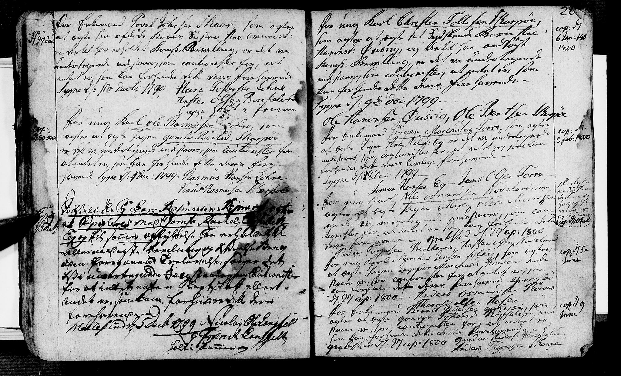 Søgne sokneprestkontor, SAK/1111-0037/F/Fa/Fab/L0007: Parish register (official) no. A 7, 1791-1851, p. 20