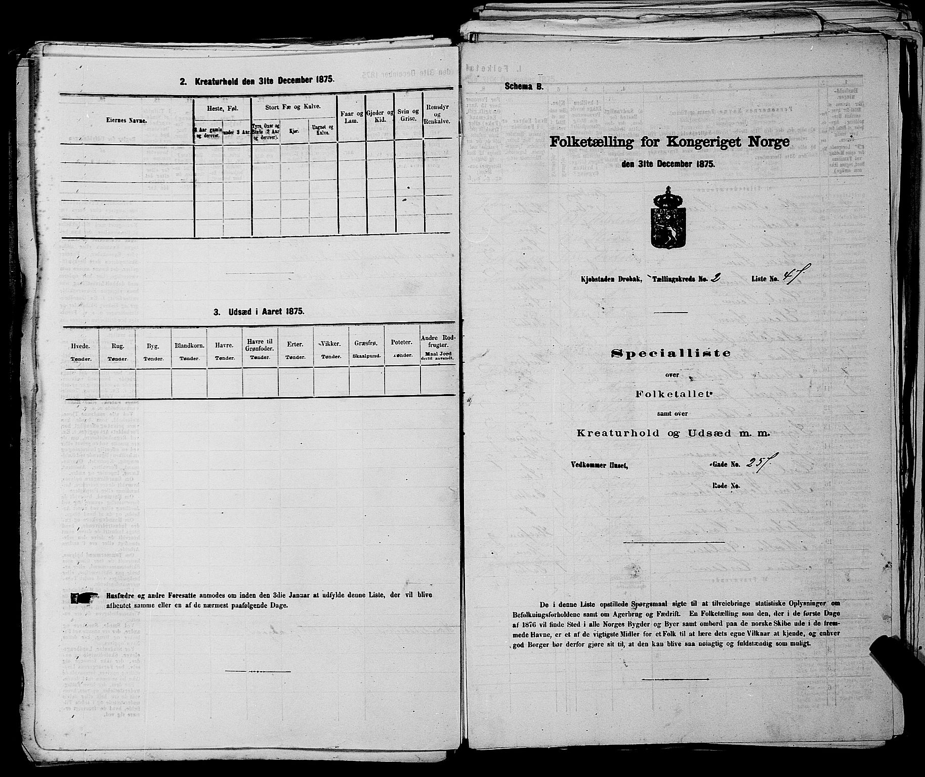 RA, 1875 census for 0203B Drøbak/Drøbak, 1875, p. 189