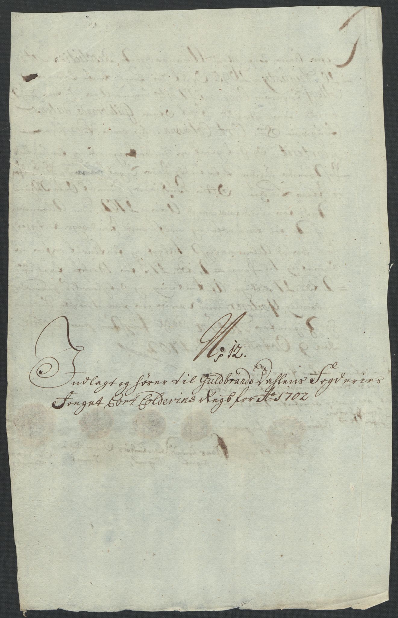 Rentekammeret inntil 1814, Reviderte regnskaper, Fogderegnskap, RA/EA-4092/R17/L1175: Fogderegnskap Gudbrandsdal, 1702, p. 140