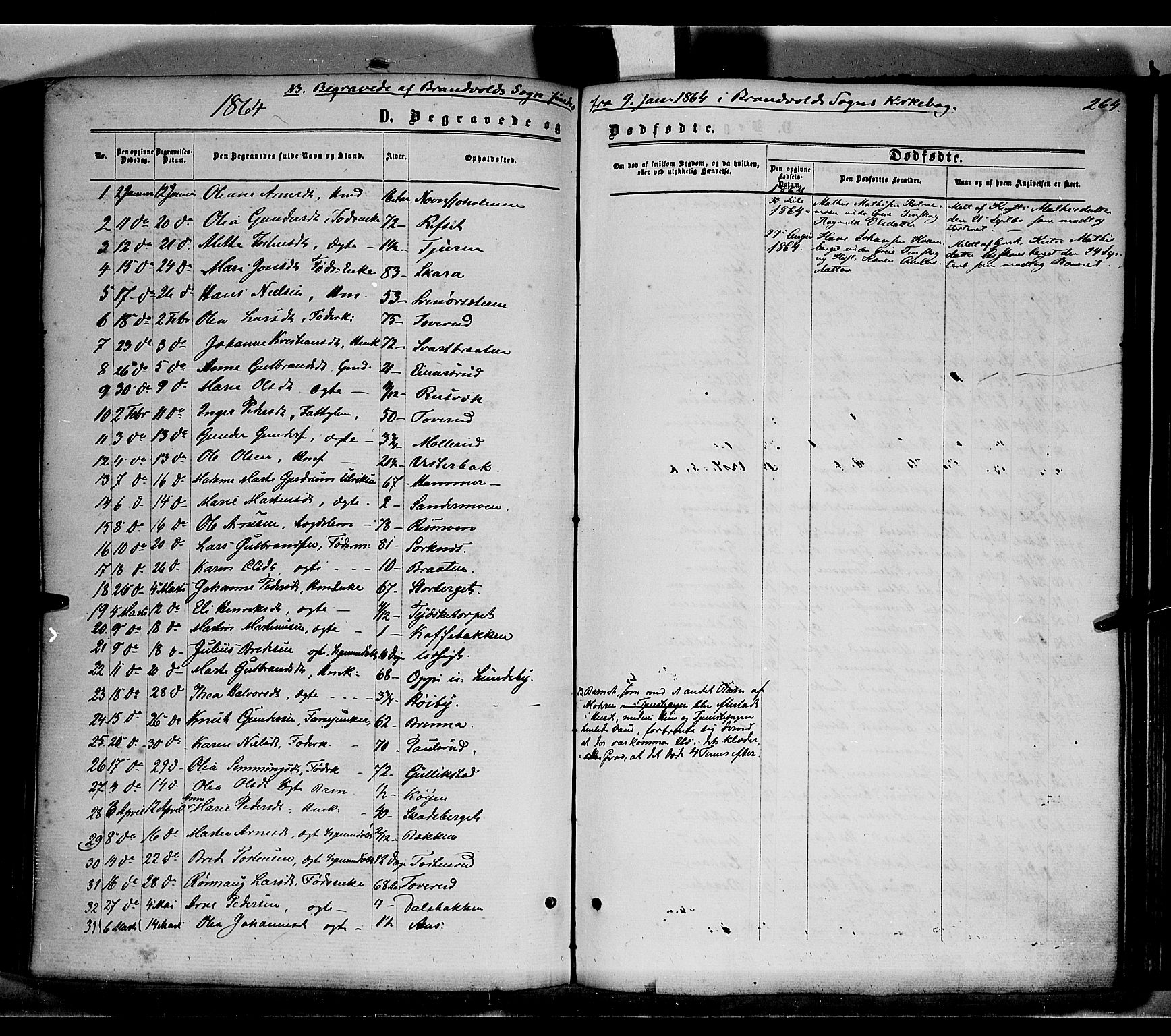 Grue prestekontor, SAH/PREST-036/H/Ha/Haa/L0010: Parish register (official) no. 10, 1864-1873, p. 264