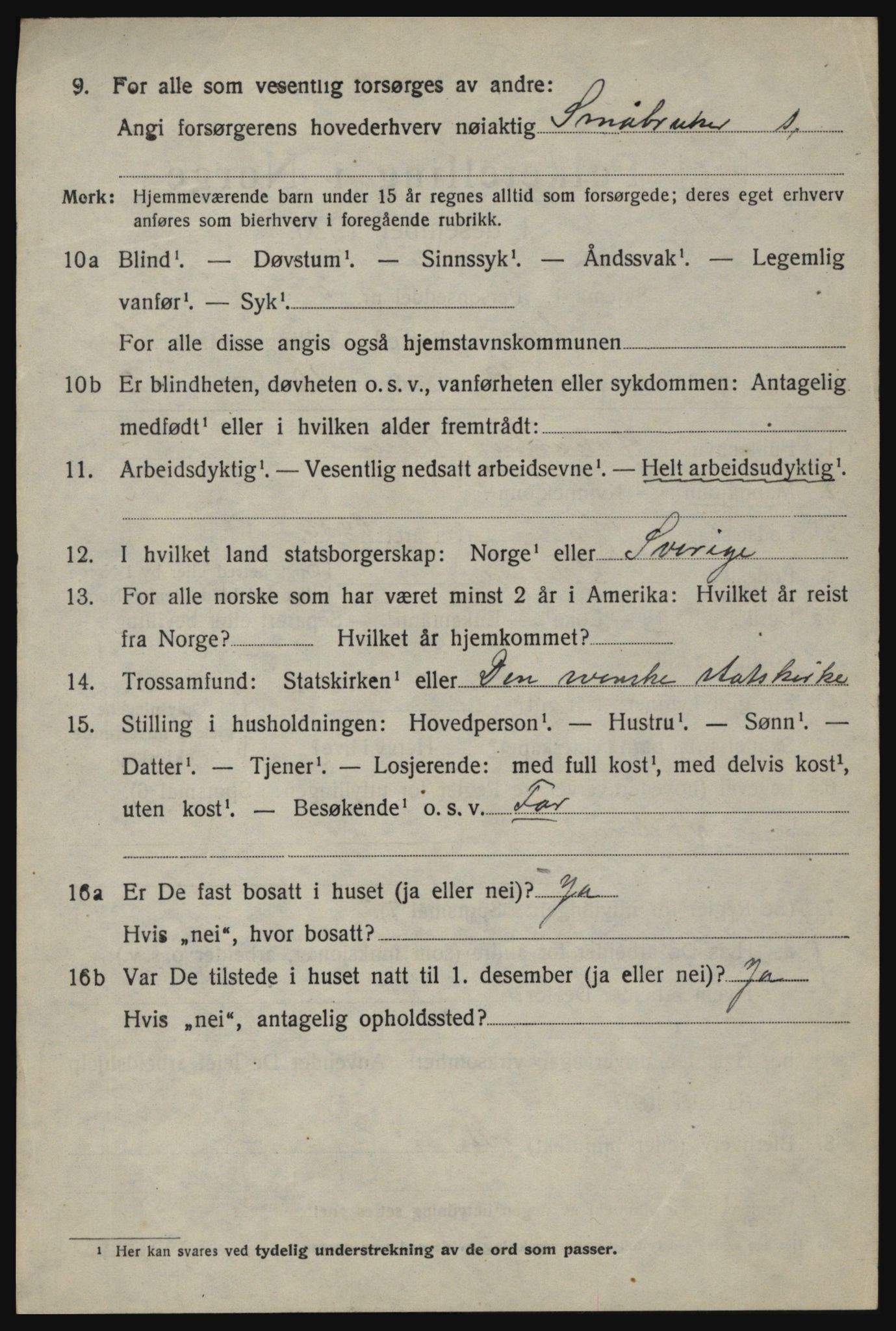 SAO, 1920 census for Idd, 1920, p. 2673