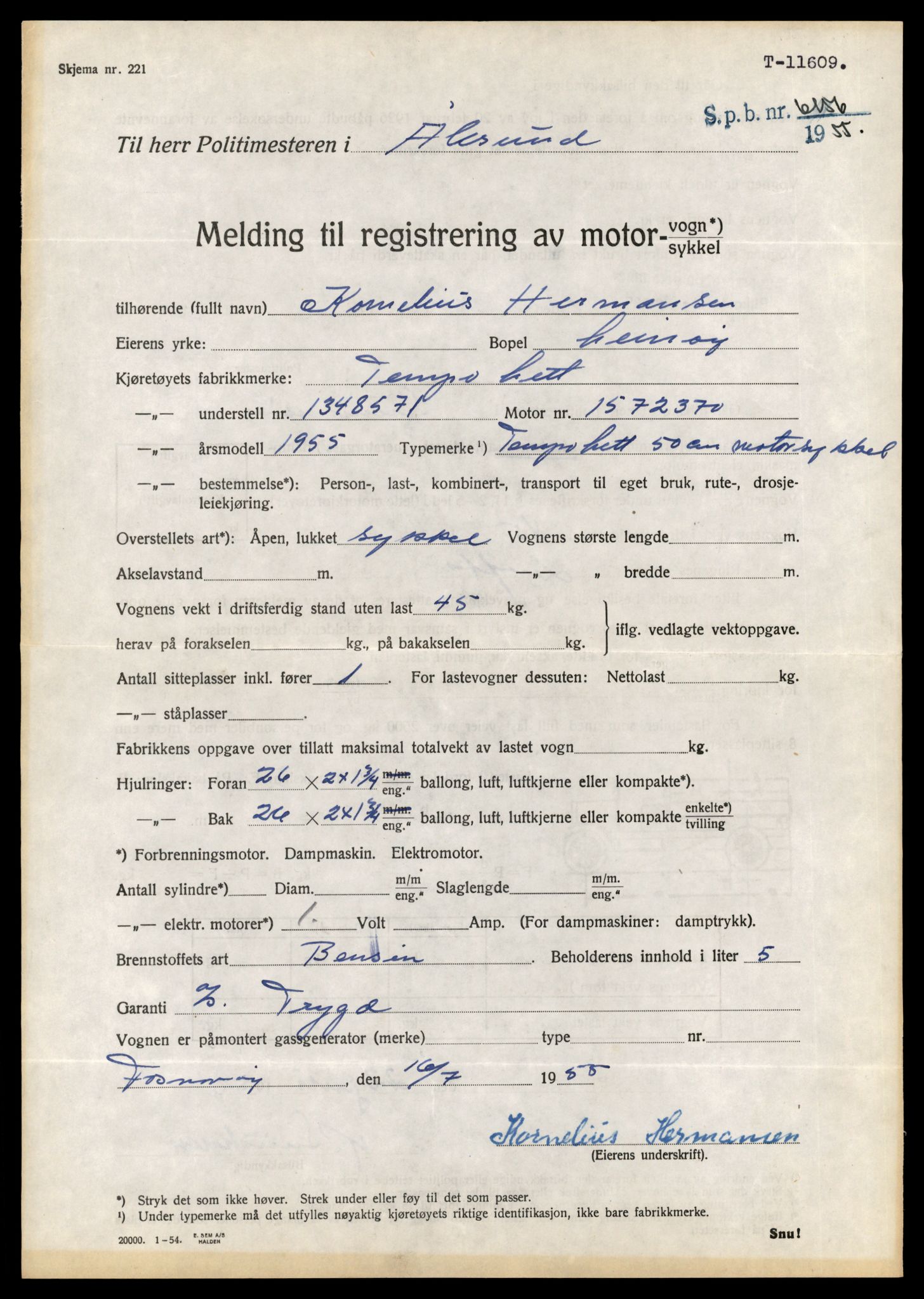 Møre og Romsdal vegkontor - Ålesund trafikkstasjon, SAT/A-4099/F/Fe/L0029: Registreringskort for kjøretøy T 11430 - T 11619, 1927-1998, p. 2815