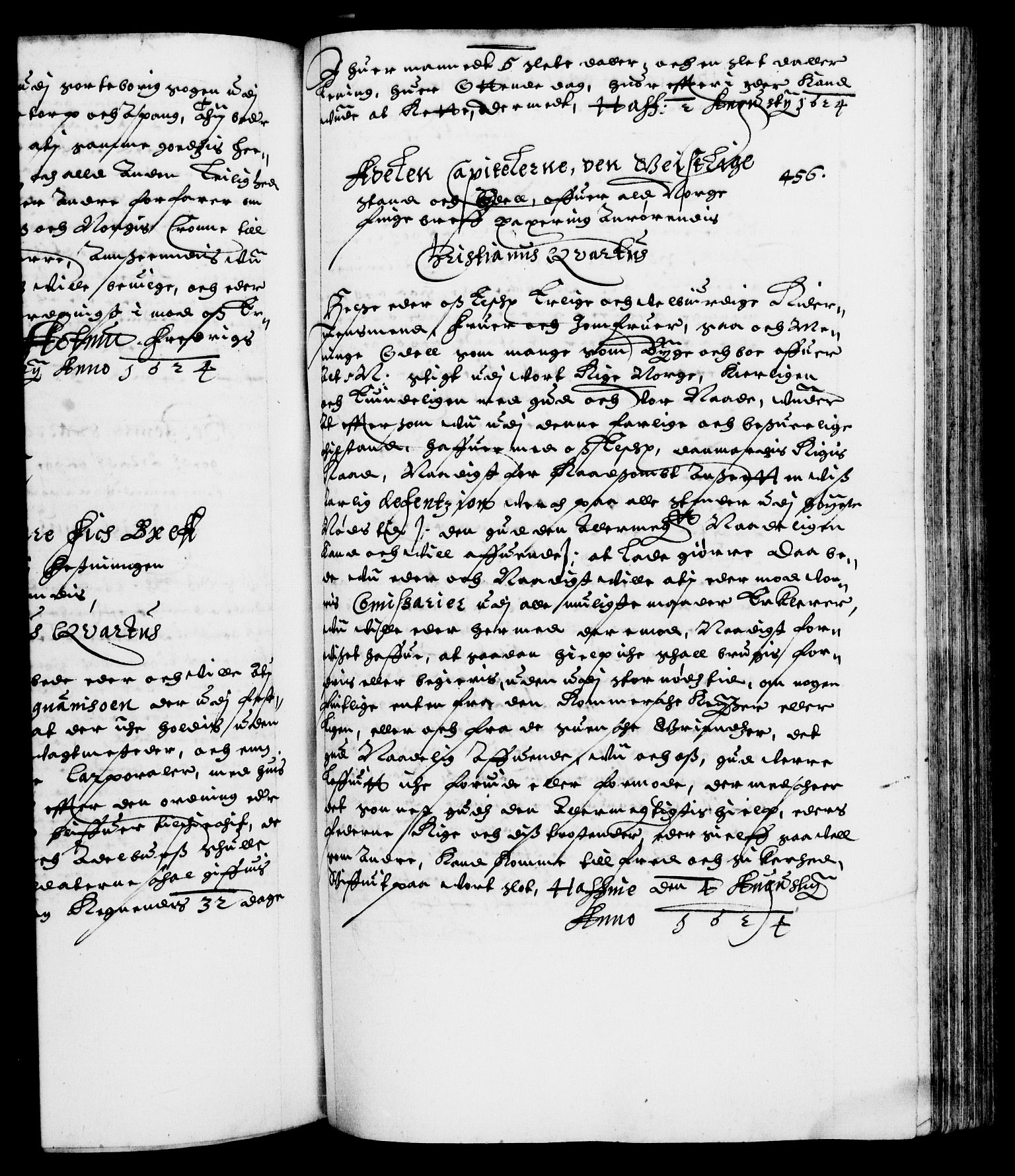 Danske Kanselli 1572-1799, RA/EA-3023/F/Fc/Fca/Fcab/L0004: Norske tegnelser (mikrofilm), 1617-1627, p. 456a