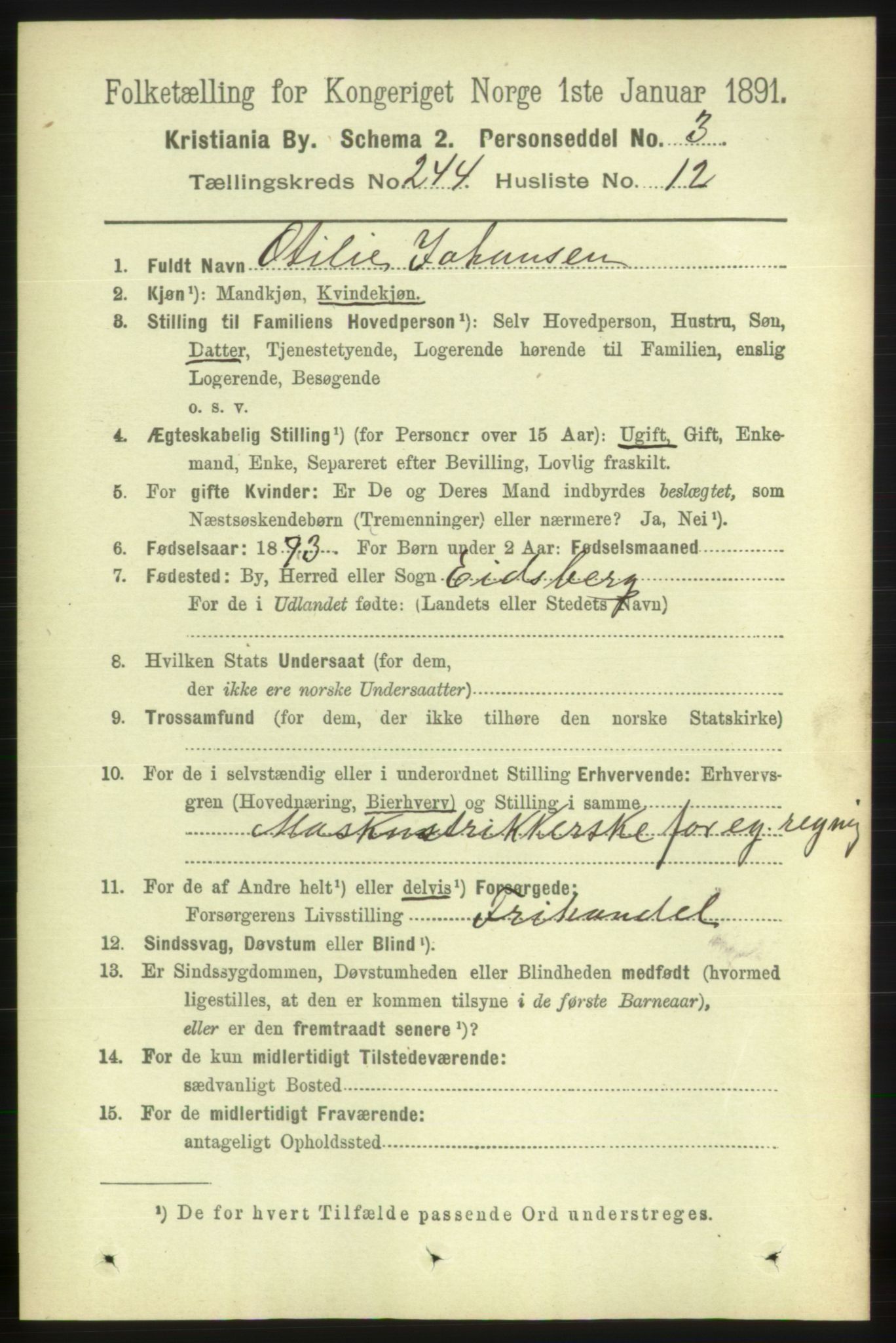 RA, 1891 census for 0301 Kristiania, 1891, p. 148793