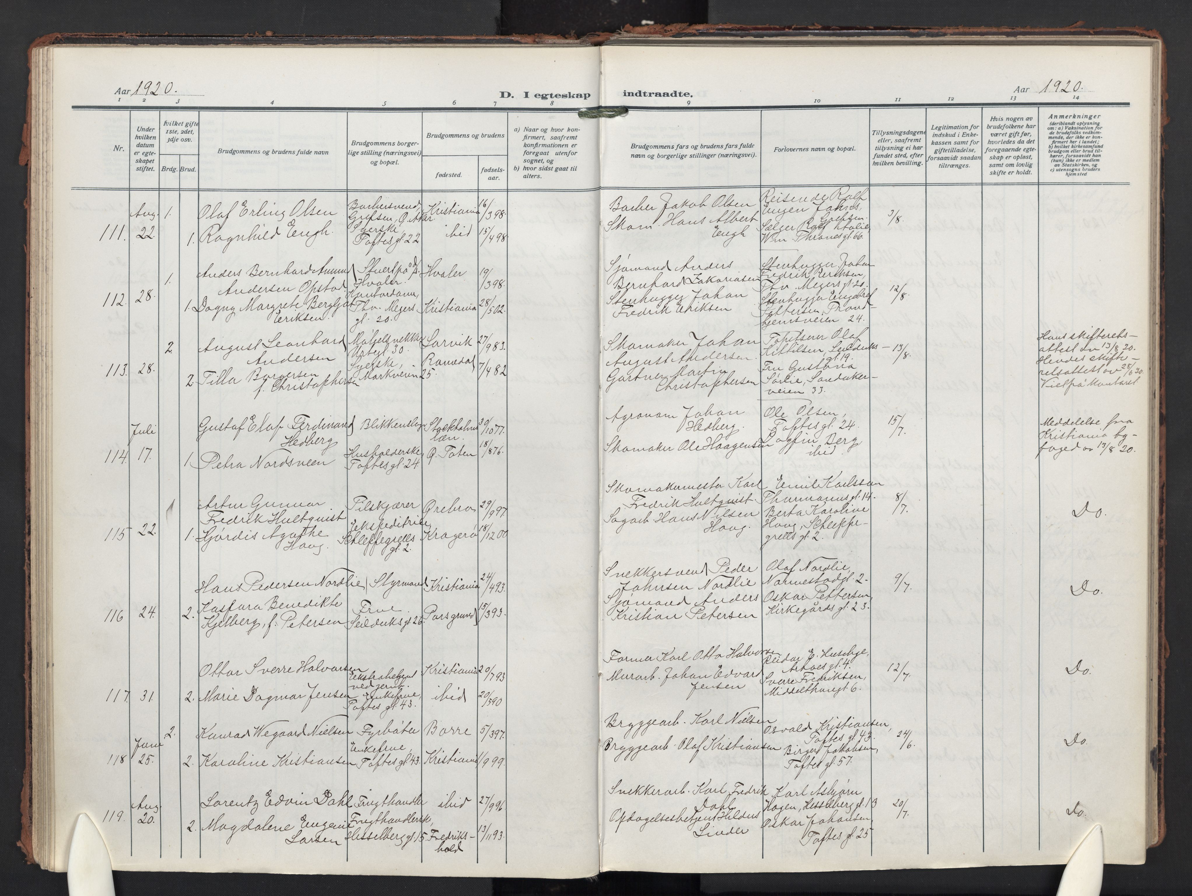 Paulus prestekontor Kirkebøker, AV/SAO-A-10871/F/Fa/L0024: Parish register (official) no. 24, 1917-1929