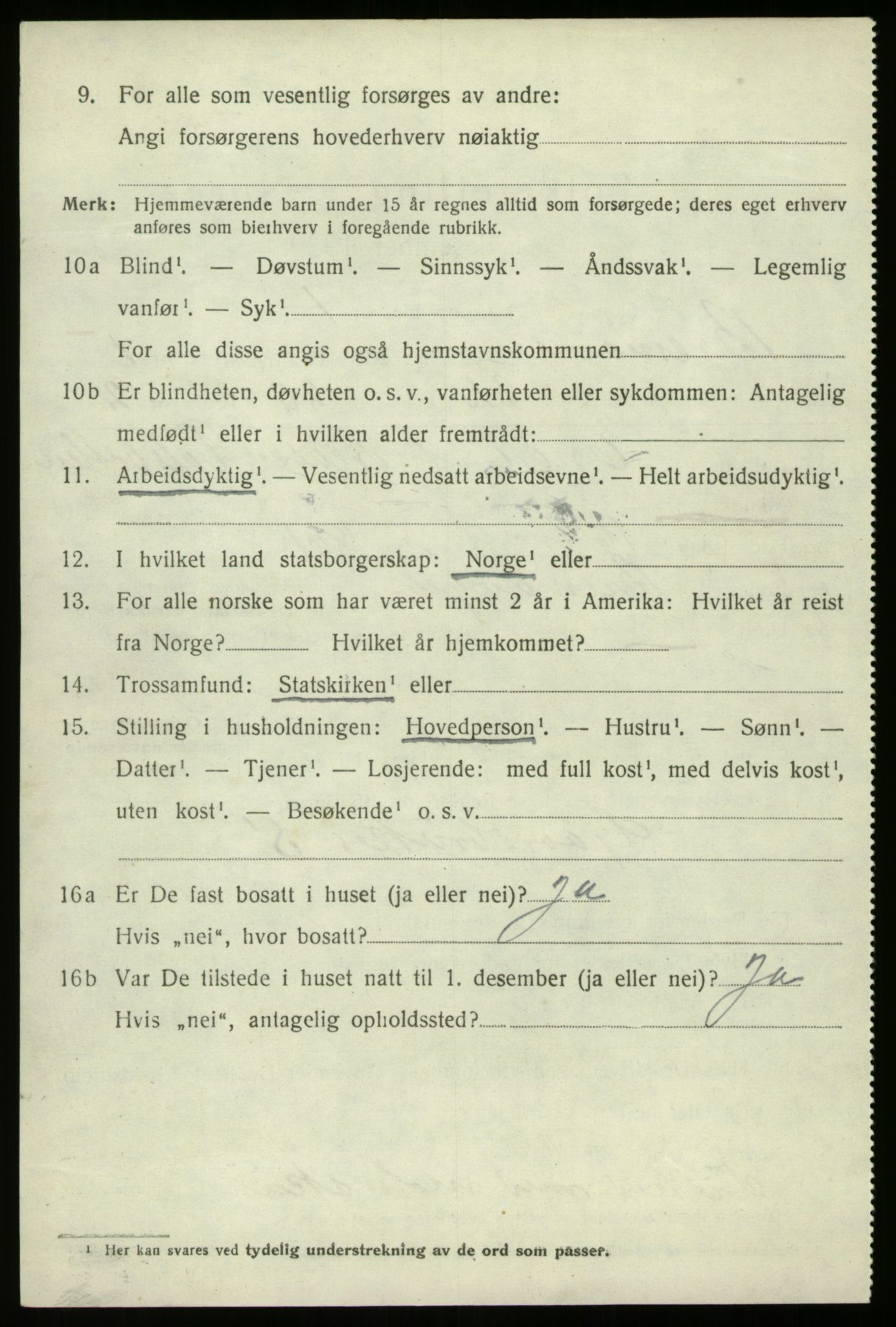 SAB, 1920 census for Bremanger, 1920, p. 3985