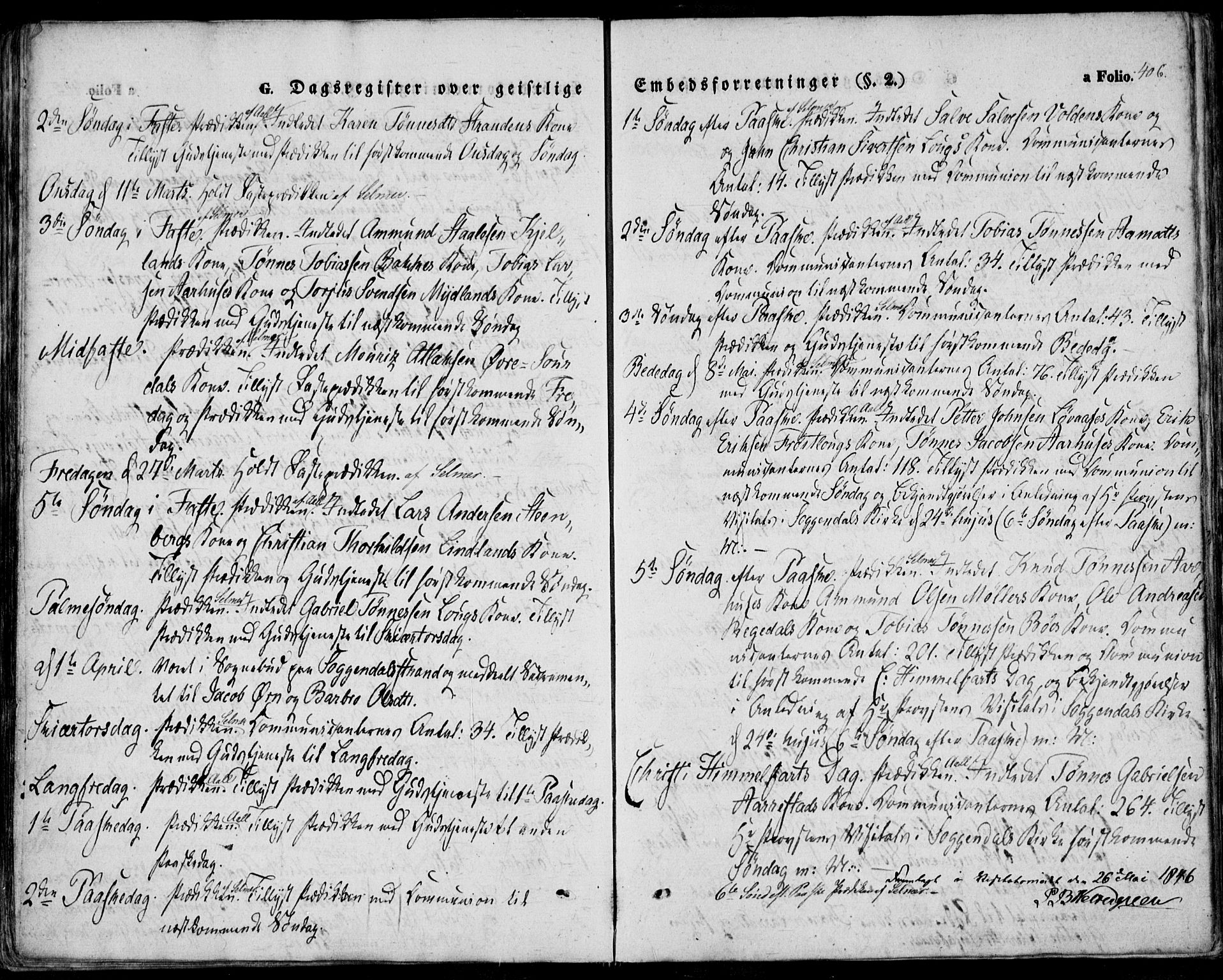 Sokndal sokneprestkontor, AV/SAST-A-101808: Parish register (official) no. A 8.2, 1842-1857, p. 406