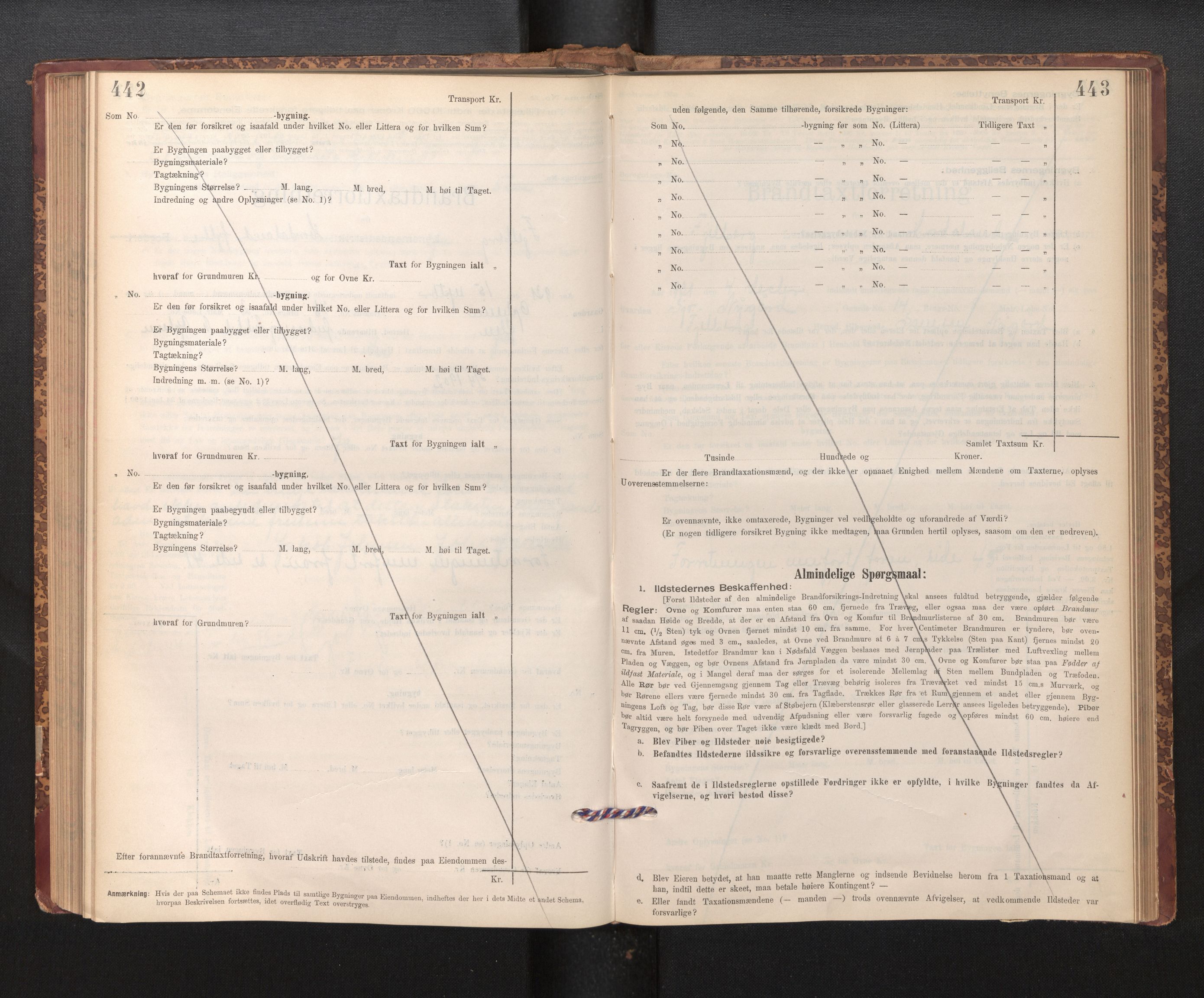Lensmannen i Fjelberg, SAB/A-32101/0012/L0007: Branntakstprotokoll, skjematakst, 1895-1949, p. 442-443