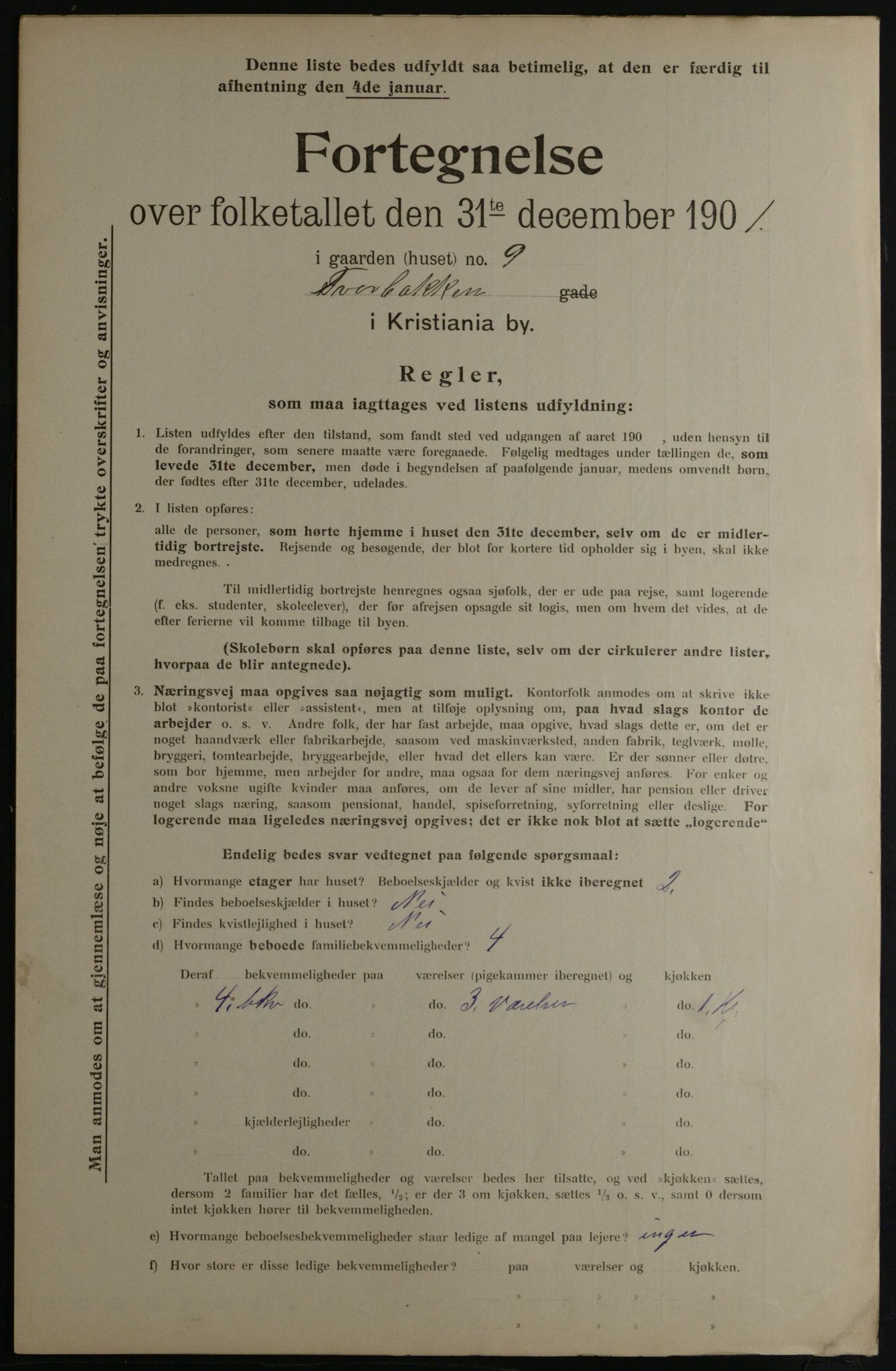 OBA, Municipal Census 1901 for Kristiania, 1901, p. 18054