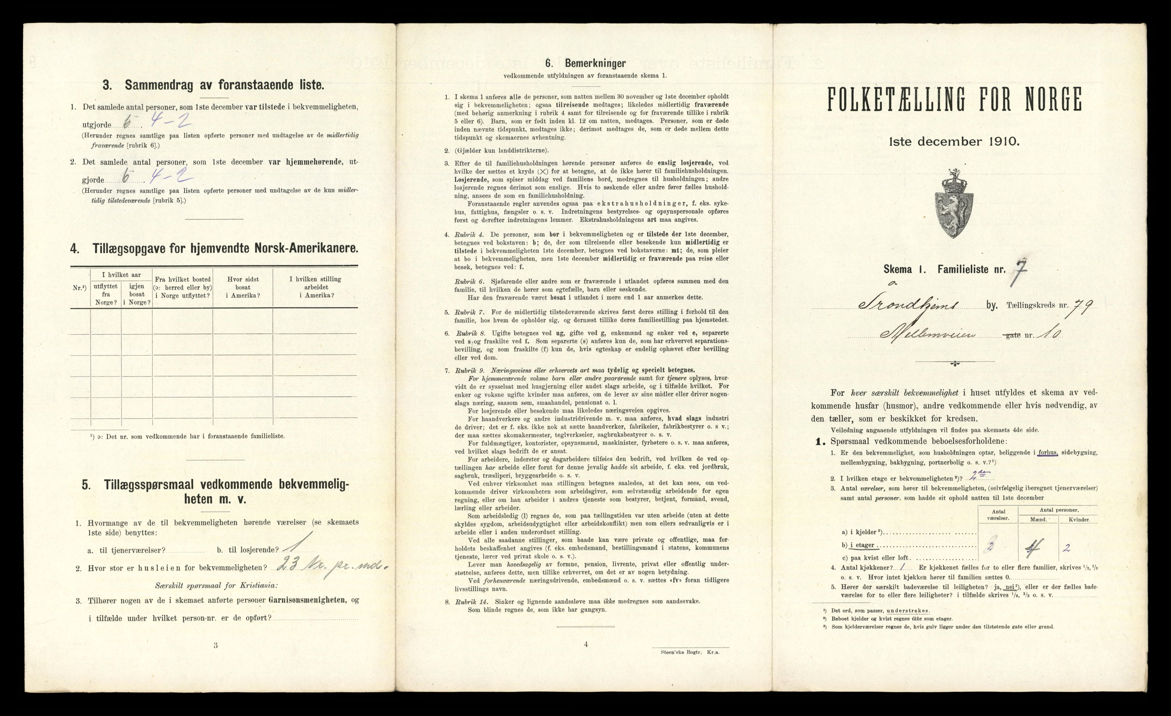 RA, 1910 census for Trondheim, 1910, p. 23899