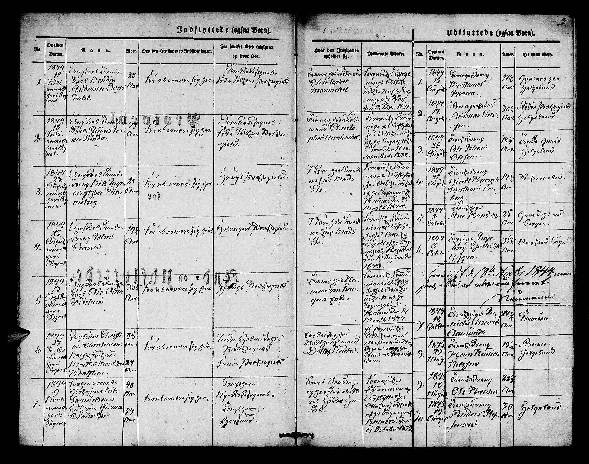 Korskirken sokneprestembete, SAB/A-76101/H/Hab: Parish register (copy) no. F 1, 1844-1858, p. 2