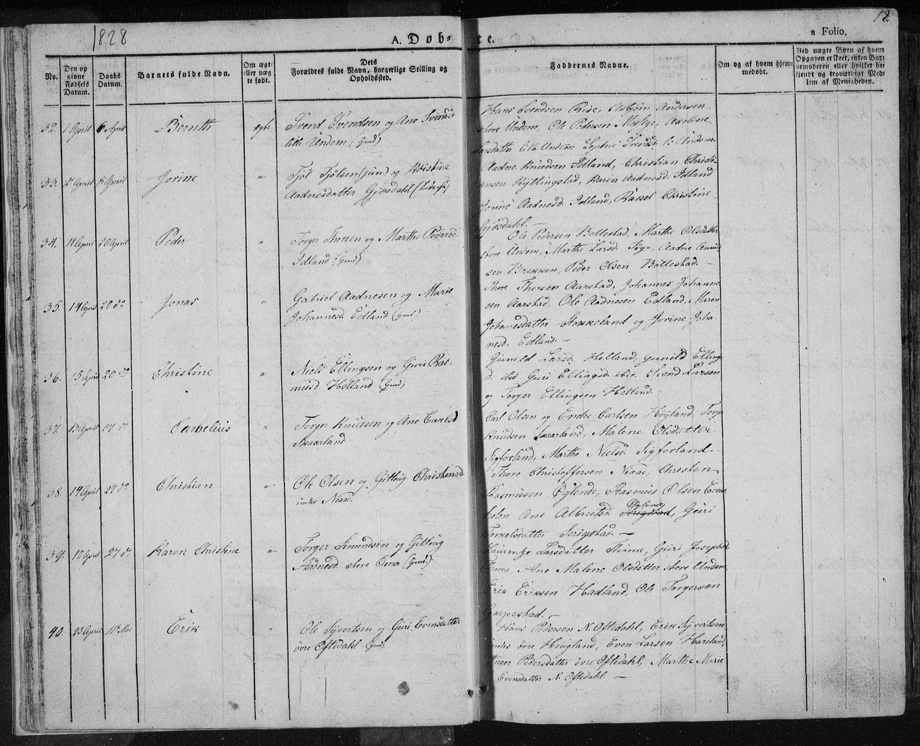 Lye sokneprestkontor, AV/SAST-A-101794/001/30BA/L0004: Parish register (official) no. A 4, 1826-1841, p. 18