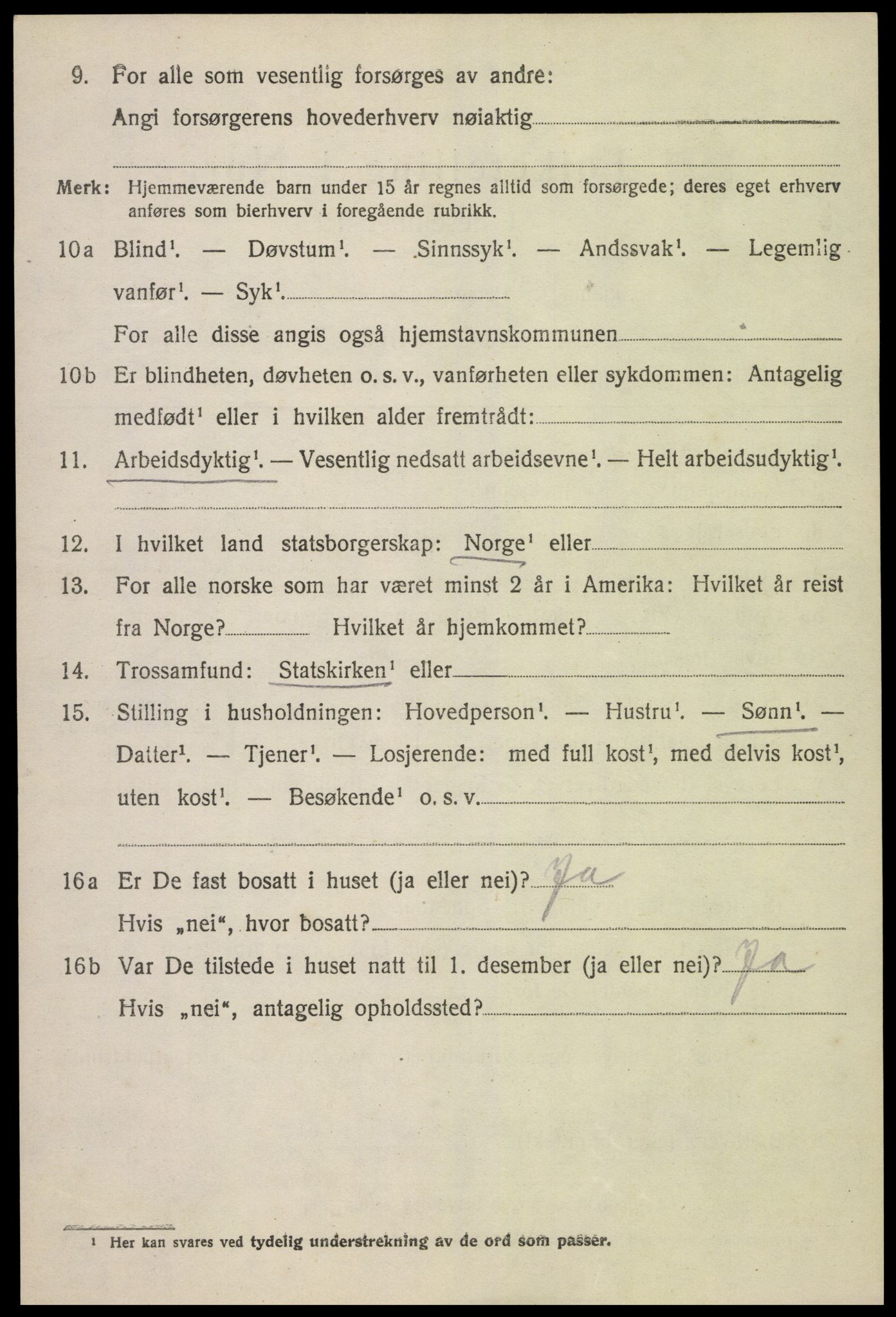 SAK, 1920 census for Øyestad, 1920, p. 2683