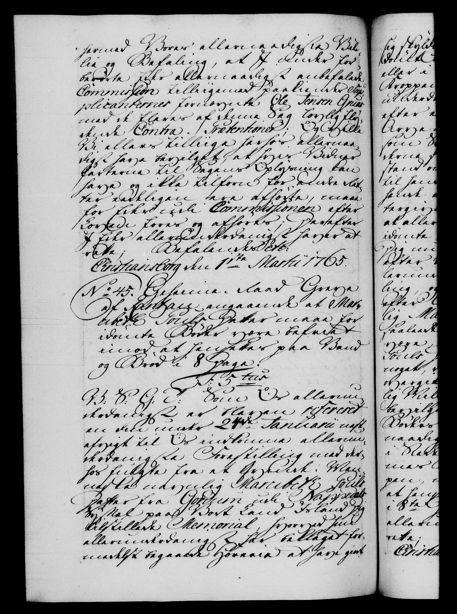 Danske Kanselli 1572-1799, AV/RA-EA-3023/F/Fc/Fca/Fcab/L0037: Norske tegnelser, 1762-1766, p. 462b