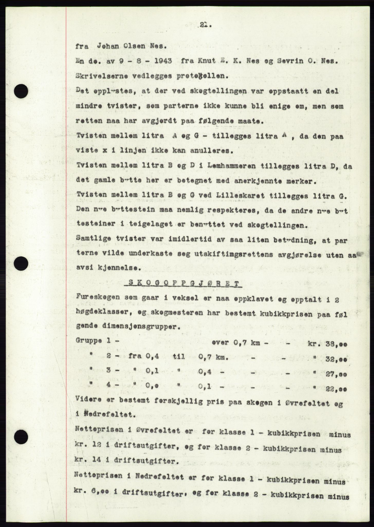 Søre Sunnmøre sorenskriveri, AV/SAT-A-4122/1/2/2C/L0075: Mortgage book no. 1A, 1943-1943, Diary no: : 1116/1943