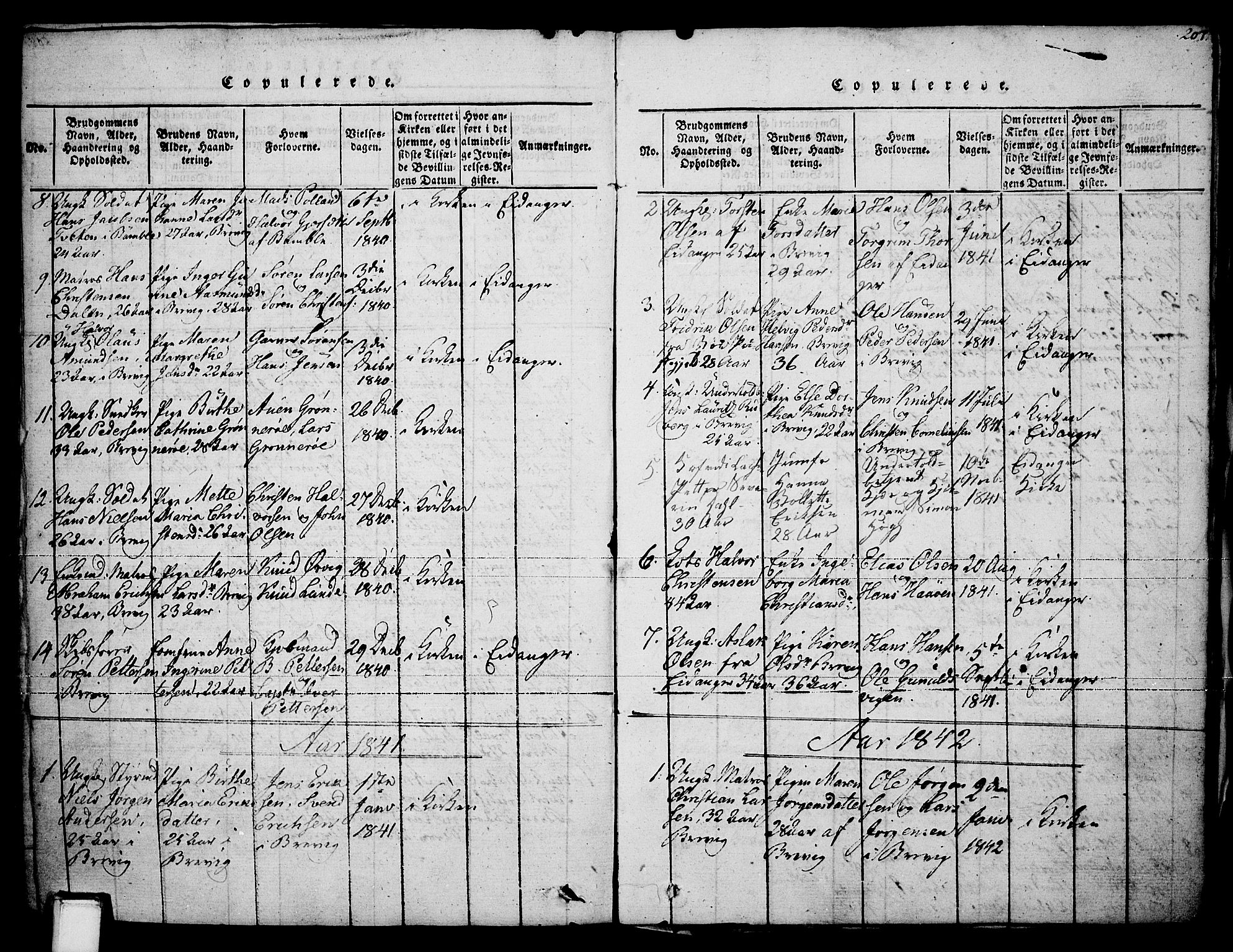 Brevik kirkebøker, SAKO/A-255/F/Fa/L0004: Parish register (official) no. 4, 1814-1846, p. 207