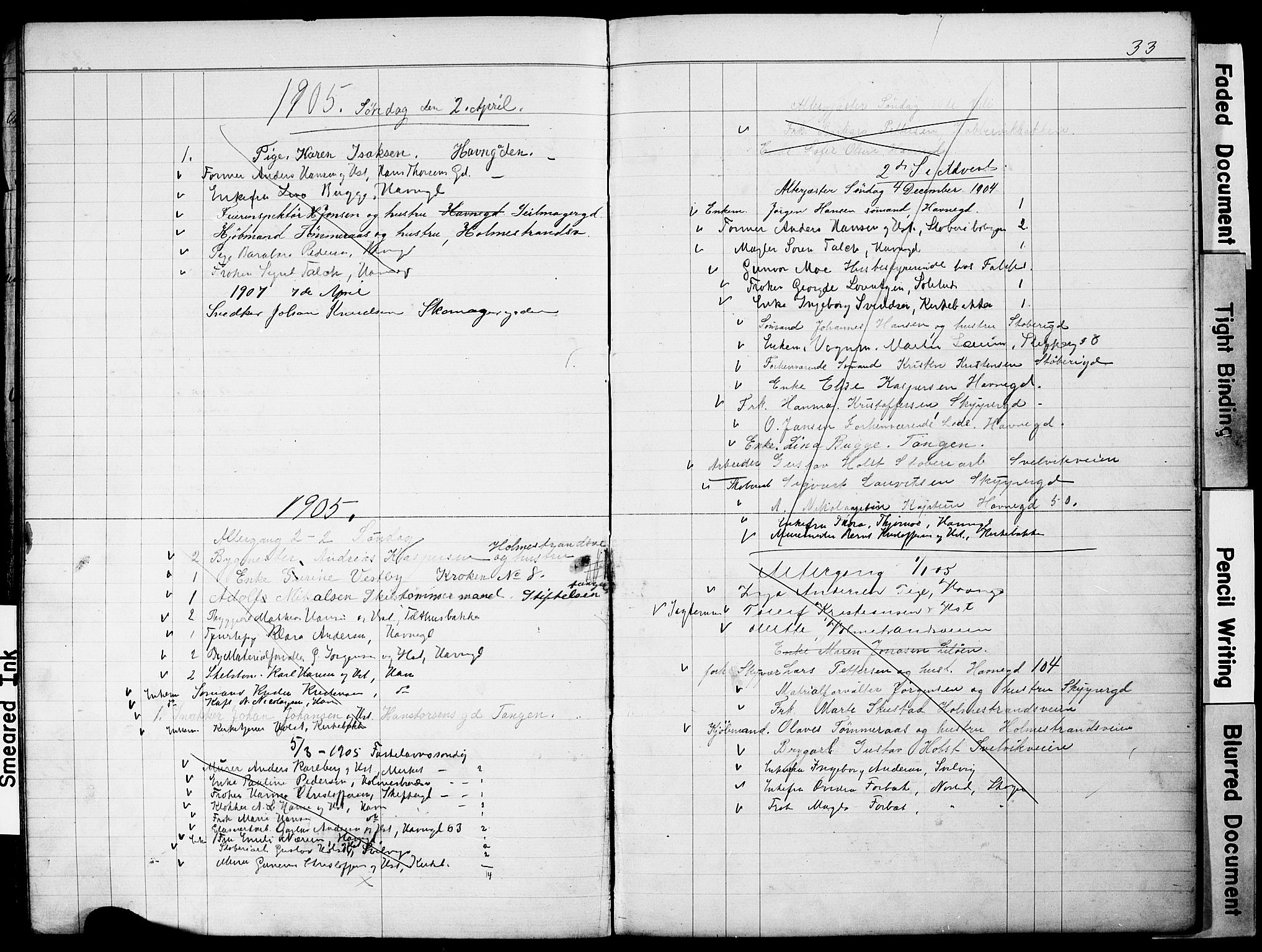 Strømsø kirkebøker, SAKO/A-246/Y/Yb/L0001: Parish register draft no. II 1, 1896-1904, p. 33