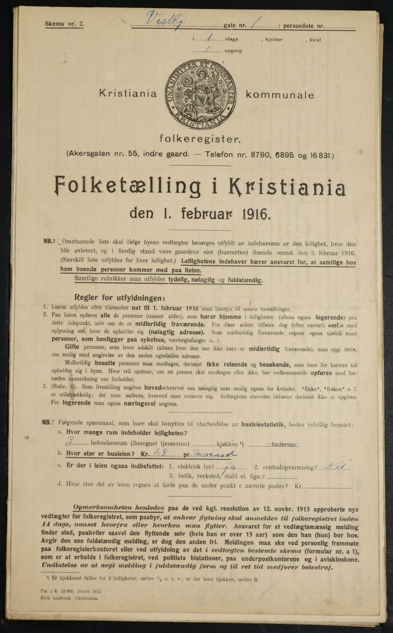 OBA, Municipal Census 1916 for Kristiania, 1916, p. 126034