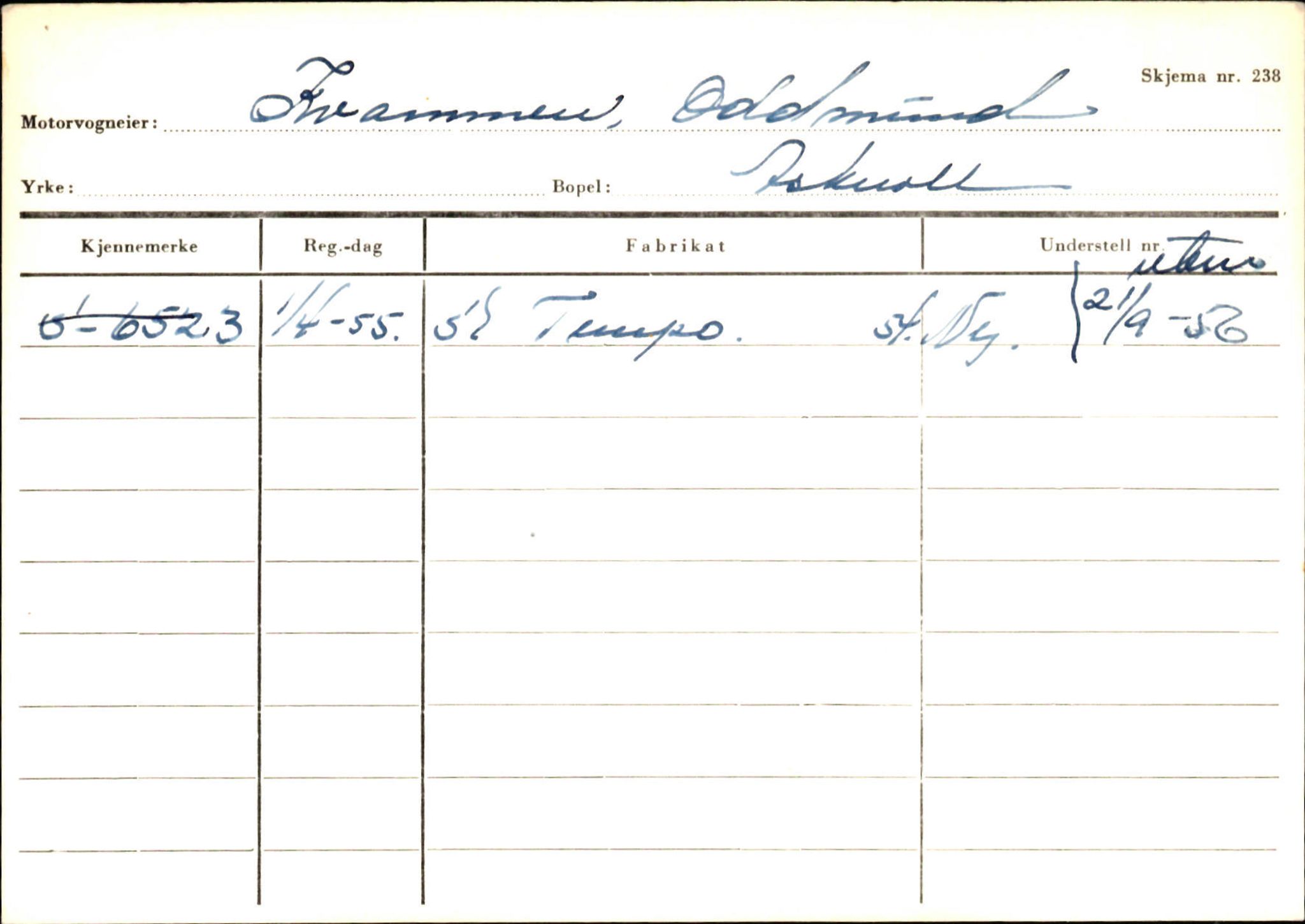 Statens vegvesen, Sogn og Fjordane vegkontor, AV/SAB-A-5301/4/F/L0132: Eigarregister Askvoll A-Å. Balestrand A-Å, 1945-1975, p. 726