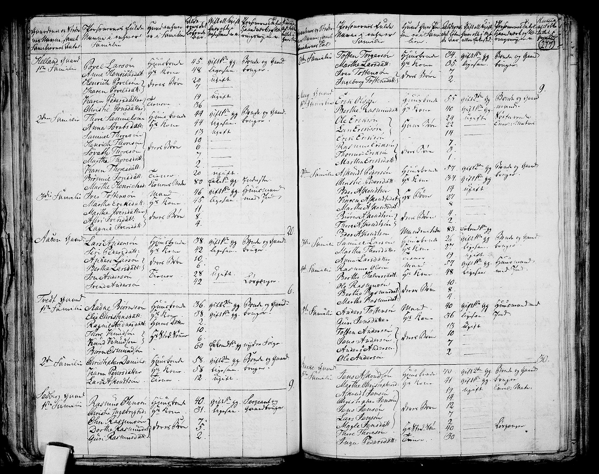 RA, 1801 census for 1130P Strand, 1801, p. 276b-277a