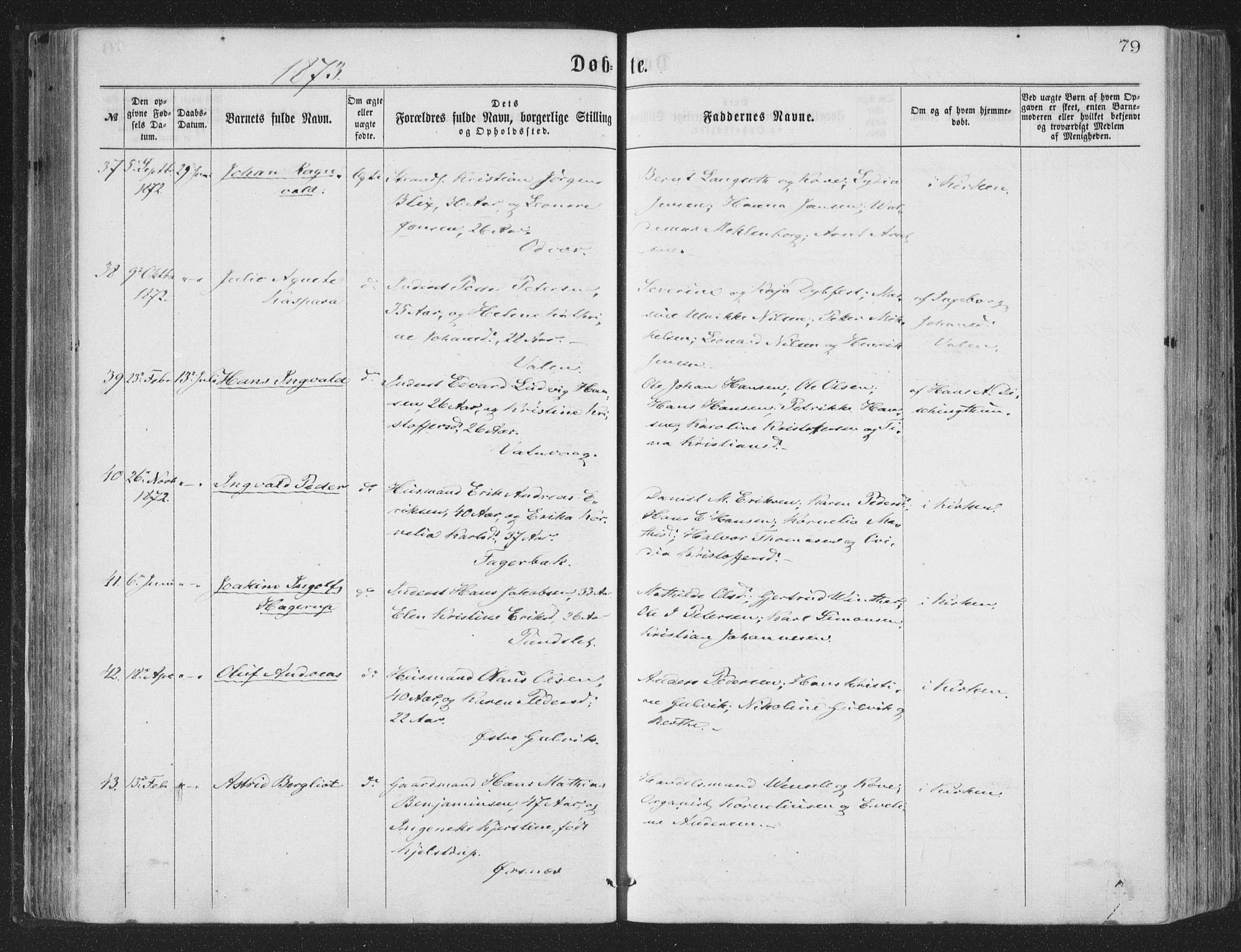 Ministerialprotokoller, klokkerbøker og fødselsregistre - Nordland, SAT/A-1459/874/L1057: Parish register (official) no. 874A01, 1866-1877, p. 79