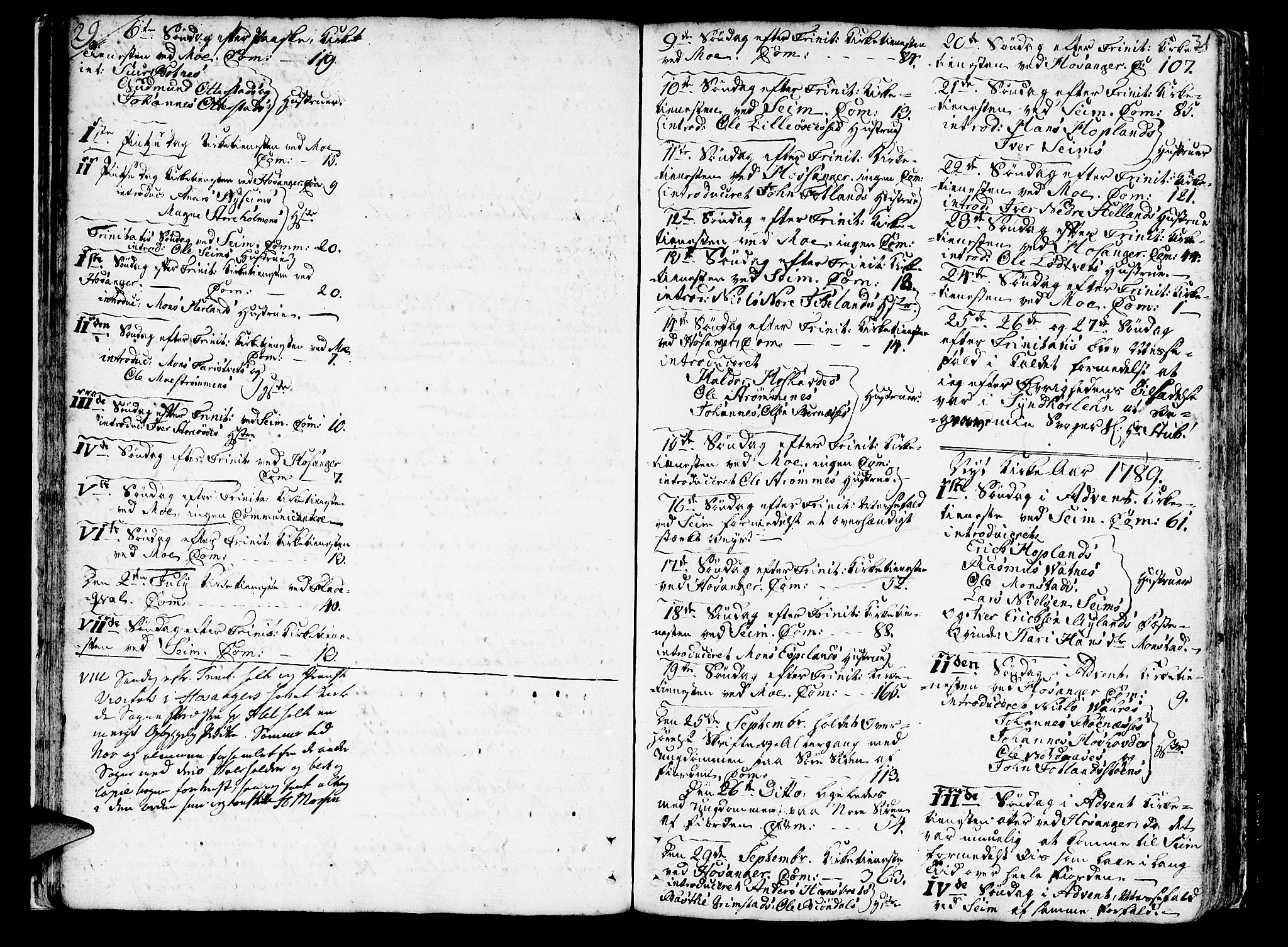 Hosanger sokneprestembete, SAB/A-75801/H/Haa: Parish register (official) no. A 2 /1, 1766-1793, p. 31