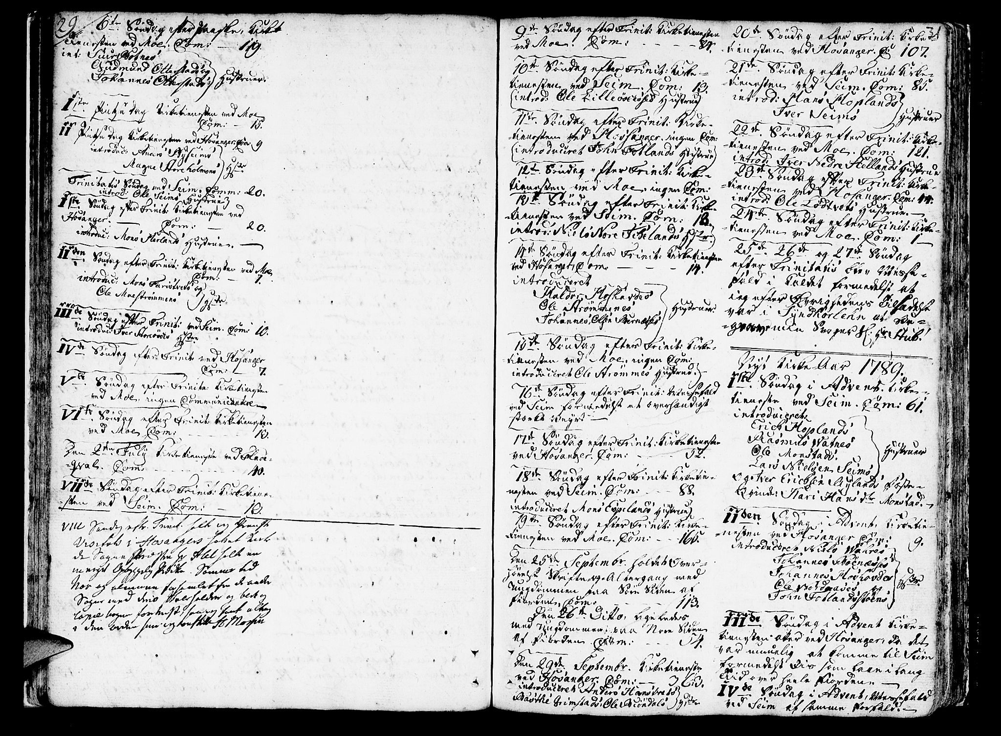 Hosanger sokneprestembete, AV/SAB-A-75801/H/Haa: Parish register (official) no. A 2 /1, 1766-1793, p. 31