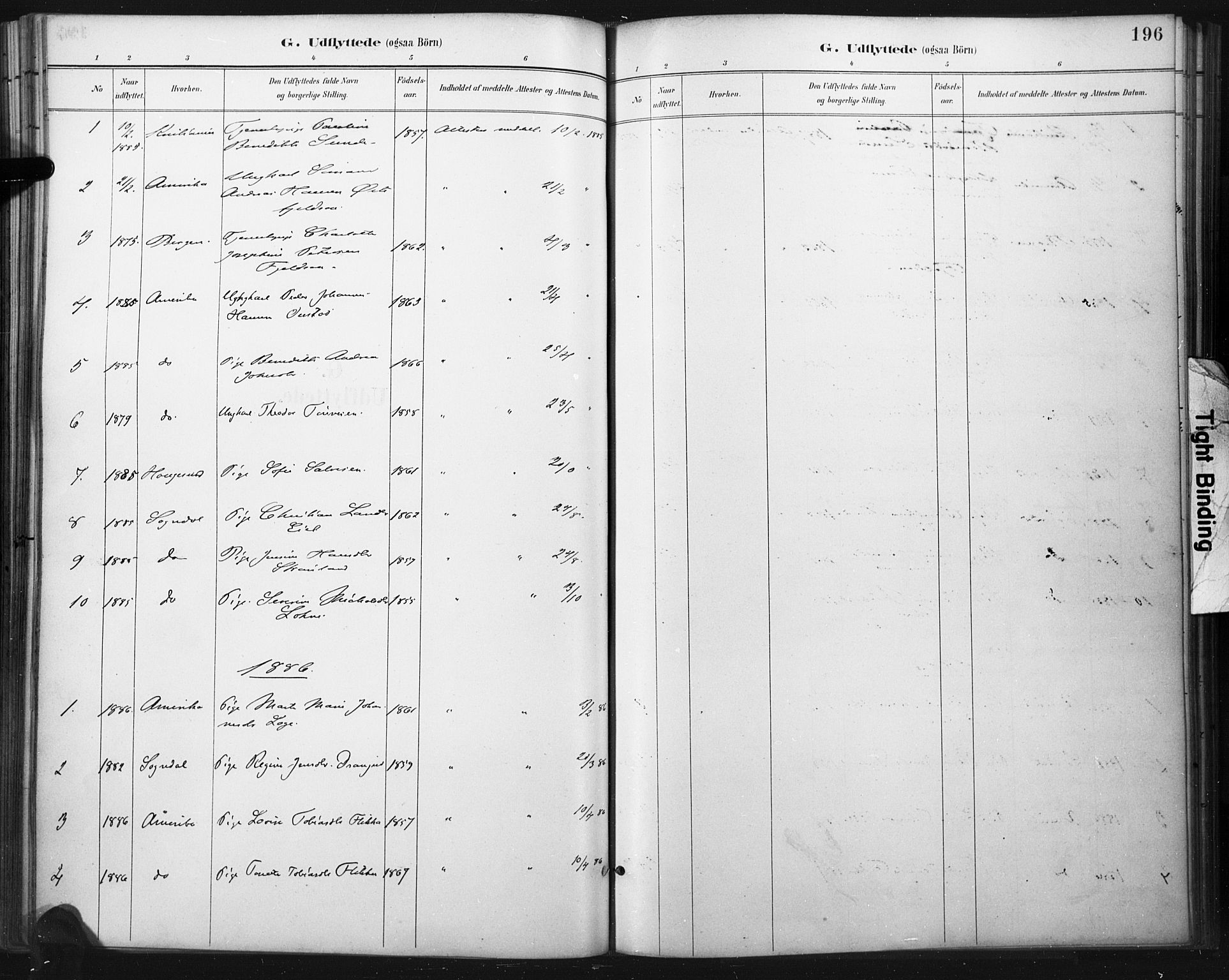 Flekkefjord sokneprestkontor, AV/SAK-1111-0012/F/Fa/Fac/L0008: Parish register (official) no. A 8, 1885-1898, p. 196