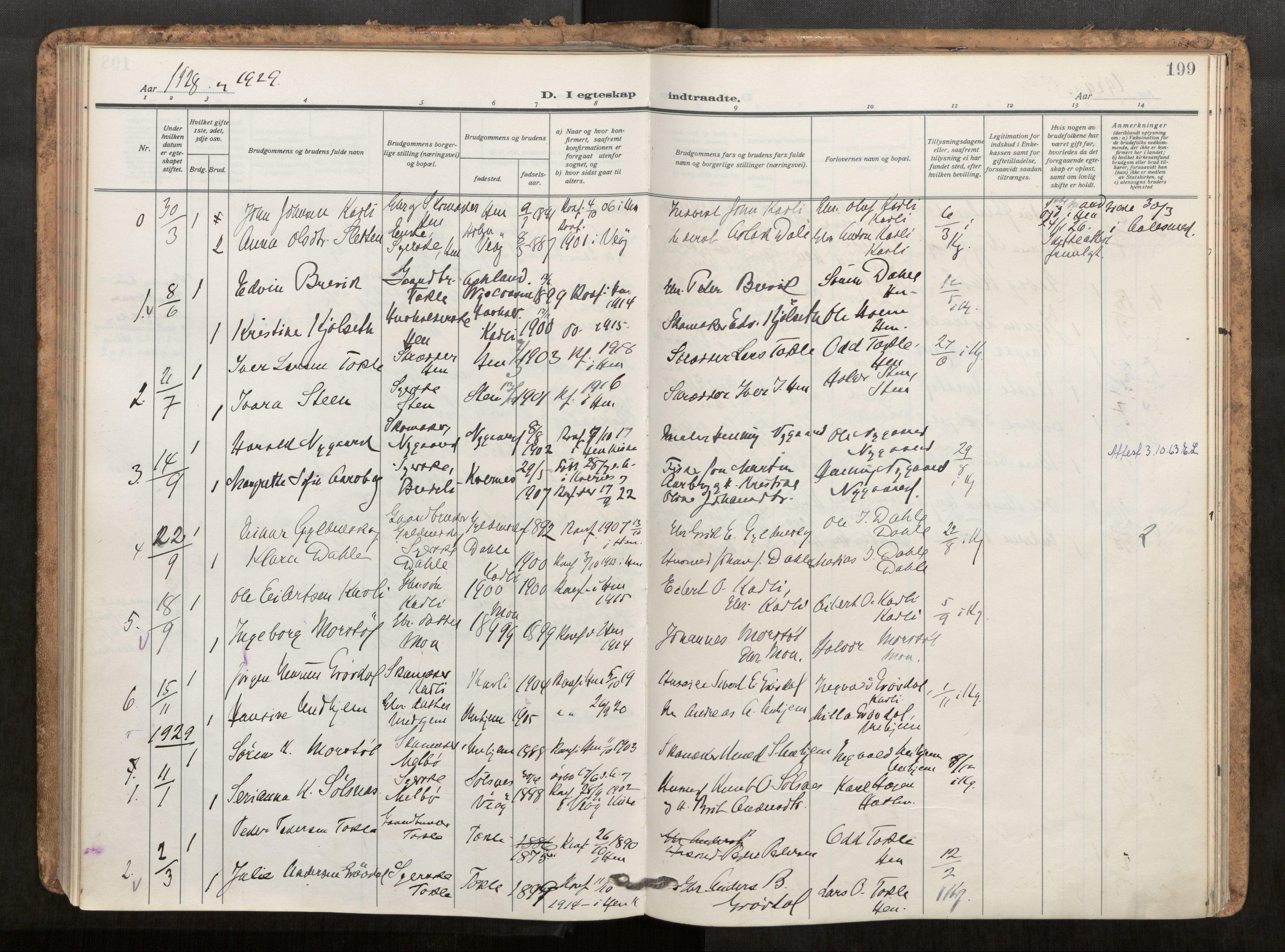 Ministerialprotokoller, klokkerbøker og fødselsregistre - Møre og Romsdal, AV/SAT-A-1454/545/L0596: Parish register (official) no. 545A04, 1921-1956, p. 199