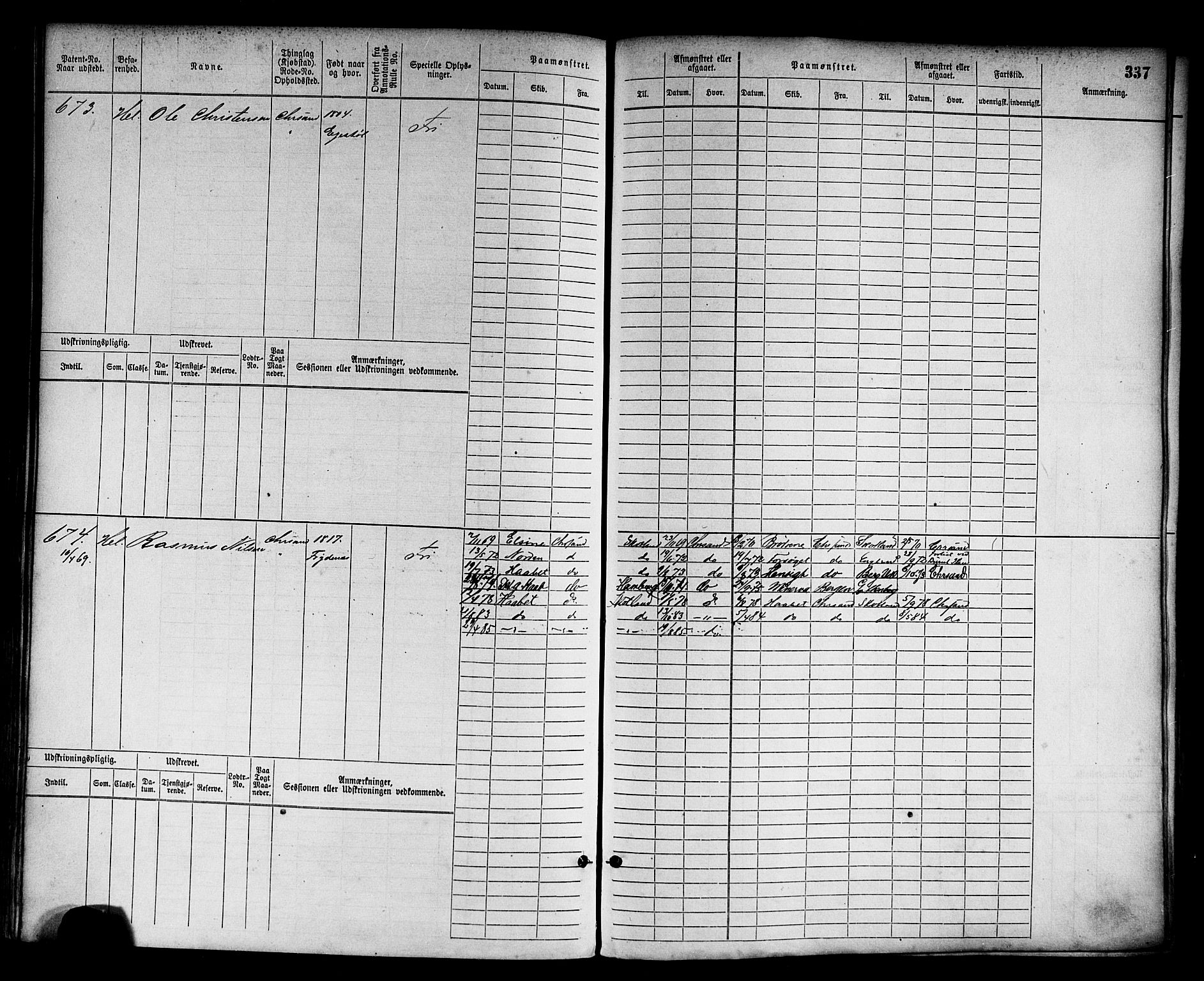 Kristiansand mønstringskrets, AV/SAK-2031-0015/F/Fb/L0003: Hovedrulle nr 1-762, I-10, 1860-1911, p. 353