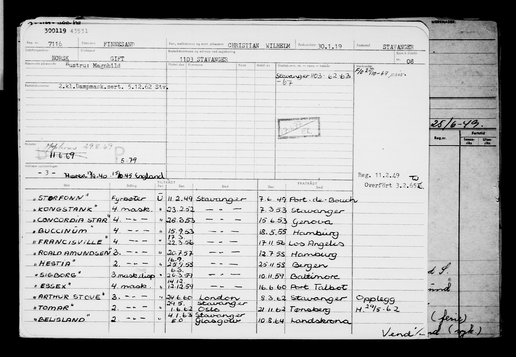 Direktoratet for sjømenn, AV/RA-S-3545/G/Gb/L0165: Hovedkort, 1918-1919, p. 816