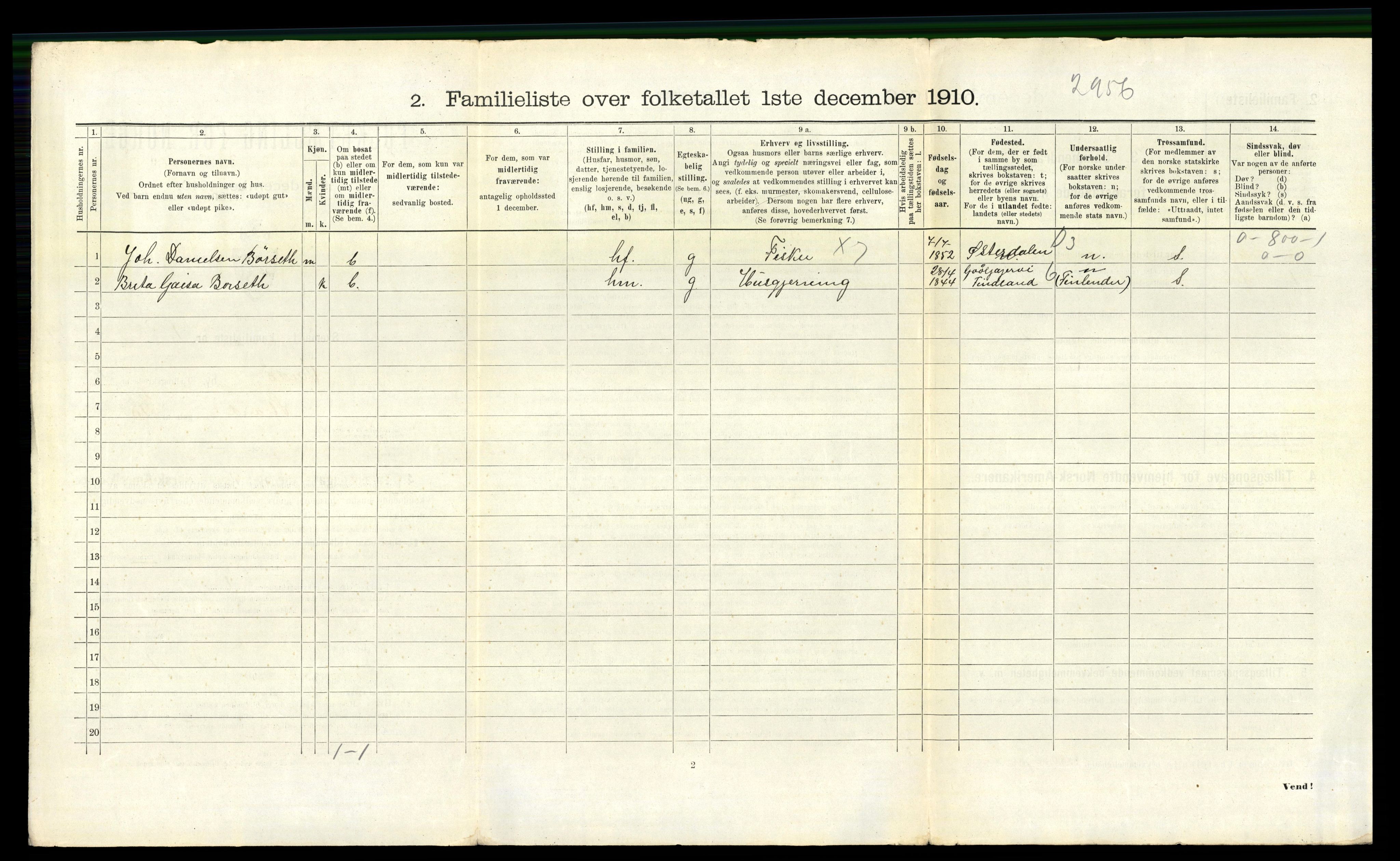 RA, 1910 census for Vardø, 1910, p. 2015