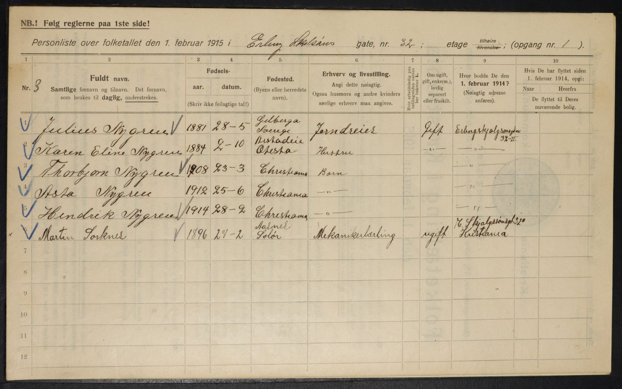 OBA, Municipal Census 1915 for Kristiania, 1915, p. 21902