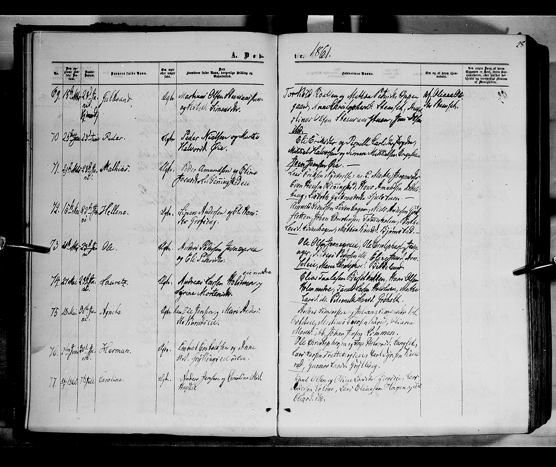 Løten prestekontor, AV/SAH-PREST-022/K/Ka/L0008: Parish register (official) no. 8, 1860-1877, p. 28