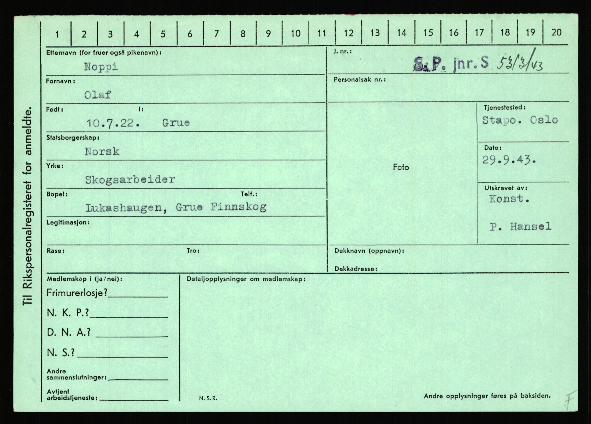 Statspolitiet - Hovedkontoret / Osloavdelingen, AV/RA-S-1329/C/Ca/L0011: Molberg - Nøstvold, 1943-1945, p. 4426