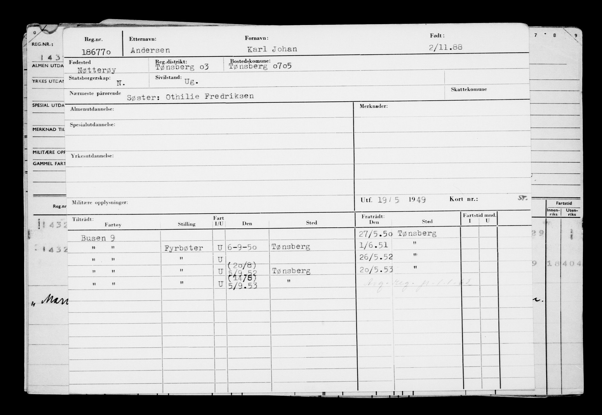 Direktoratet for sjømenn, AV/RA-S-3545/G/Gb/L0005: Hovedkort, 1888, p. 508