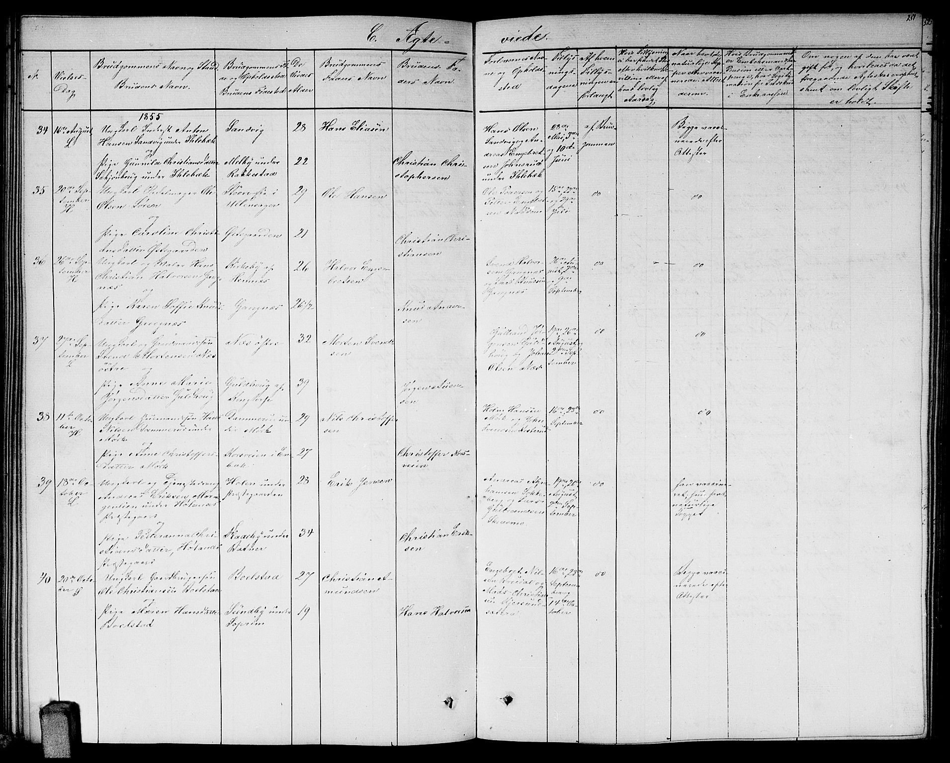 Høland prestekontor Kirkebøker, SAO/A-10346a/G/Ga/L0004: Parish register (copy) no. I 4, 1854-1862, p. 251