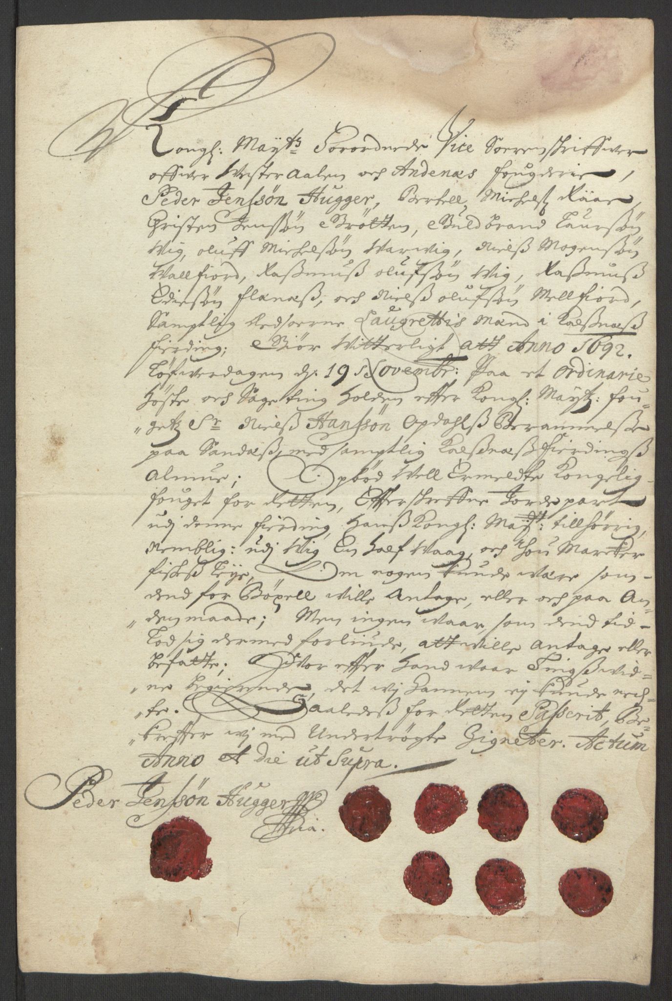 Rentekammeret inntil 1814, Reviderte regnskaper, Fogderegnskap, AV/RA-EA-4092/R67/L4676: Fogderegnskap Vesterålen, Andenes og Lofoten, 1691-1693, p. 208