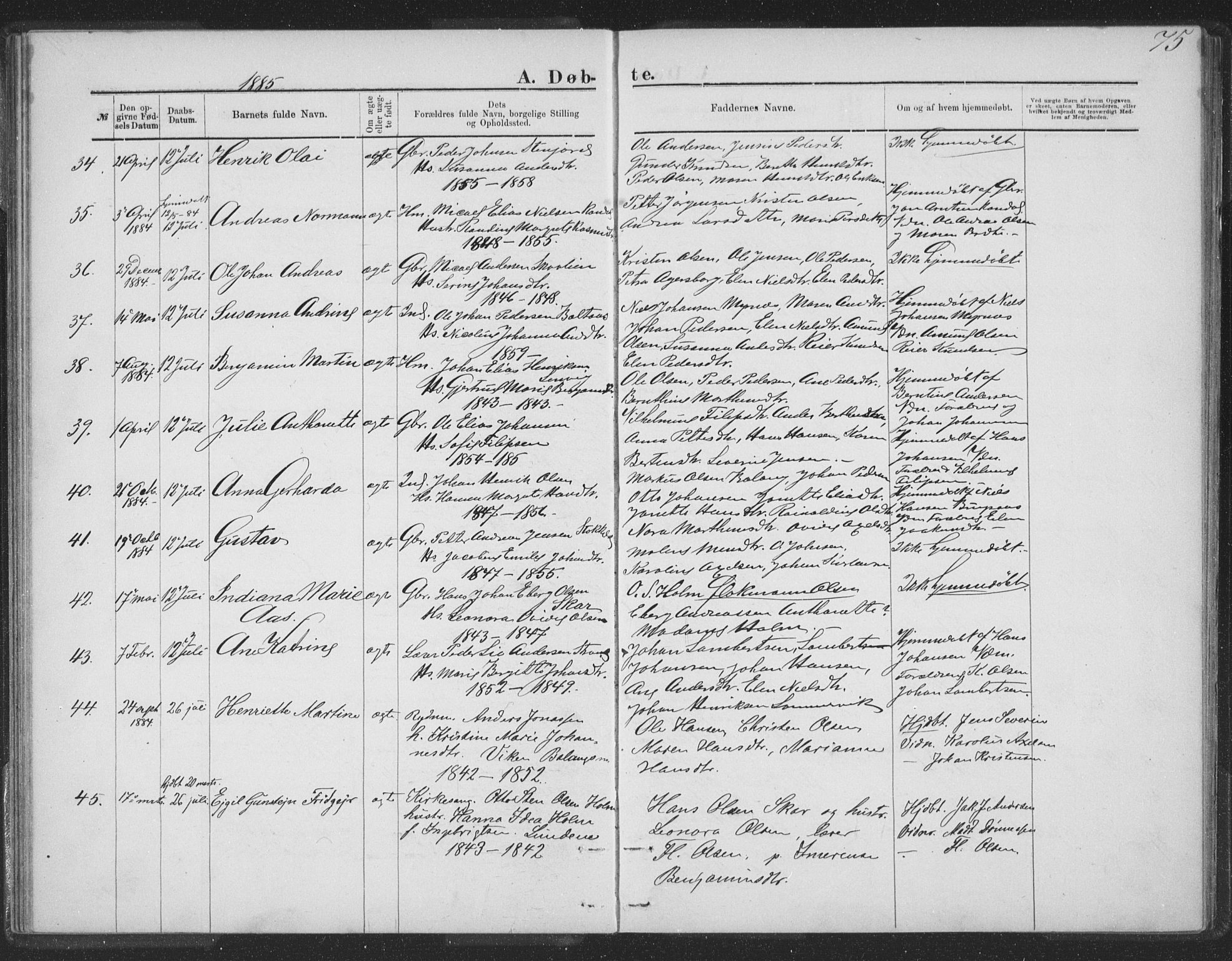 Ministerialprotokoller, klokkerbøker og fødselsregistre - Nordland, AV/SAT-A-1459/863/L0913: Parish register (copy) no. 863C03, 1877-1885, p. 75