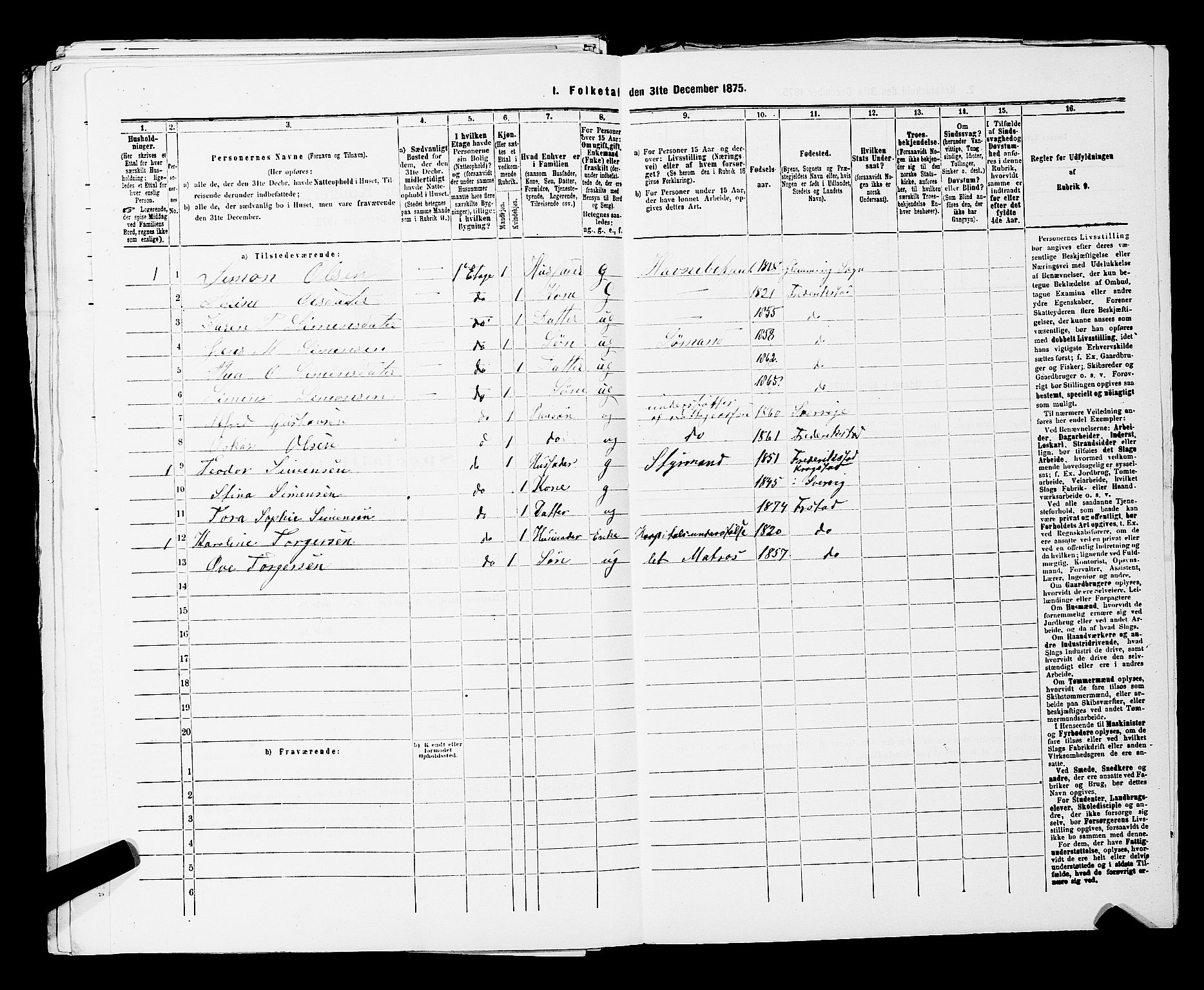 RA, 1875 census for 0103B Fredrikstad/Fredrikstad, 1875, p. 324