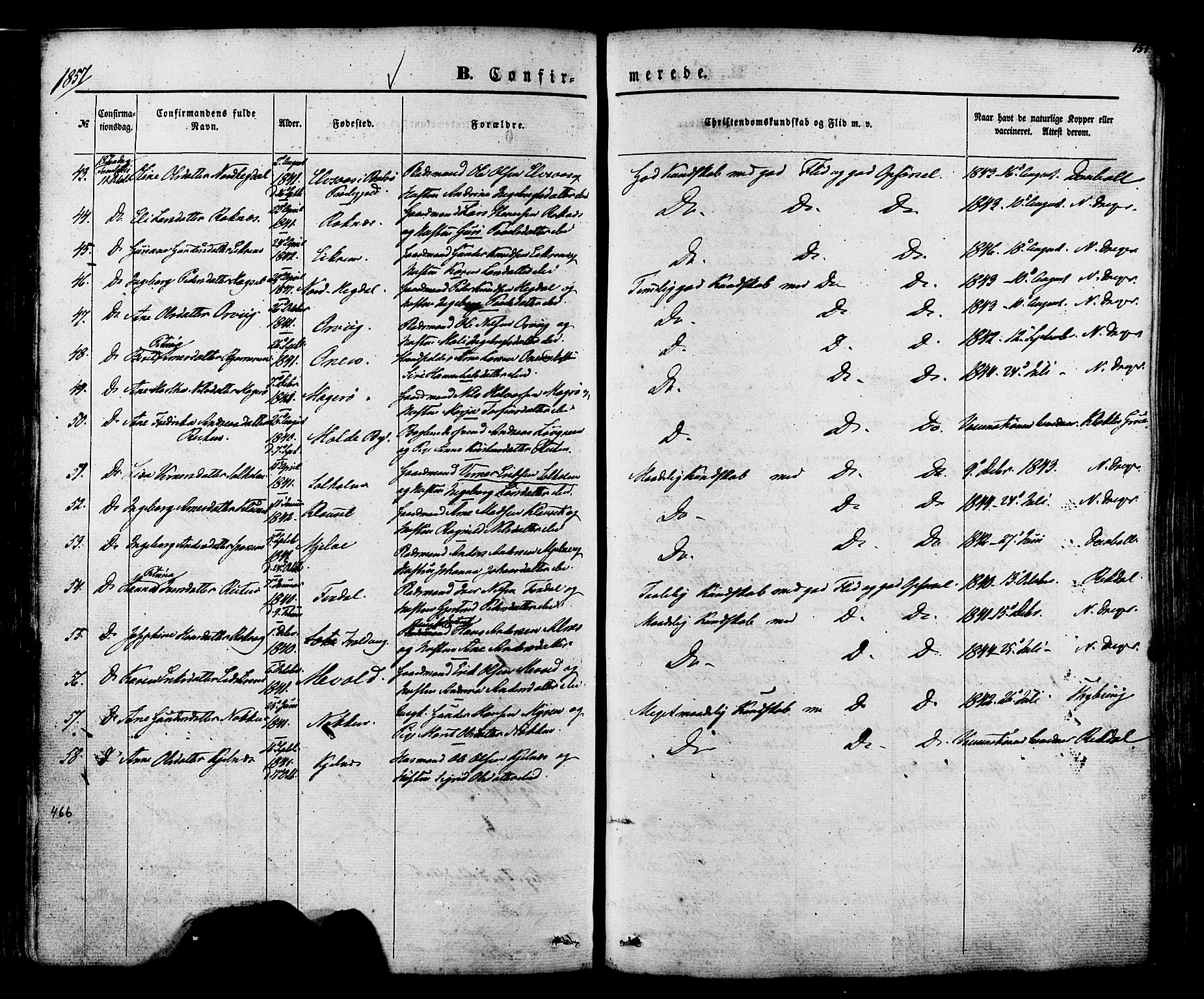 Ministerialprotokoller, klokkerbøker og fødselsregistre - Møre og Romsdal, AV/SAT-A-1454/560/L0719: Parish register (official) no. 560A03, 1845-1872, p. 151