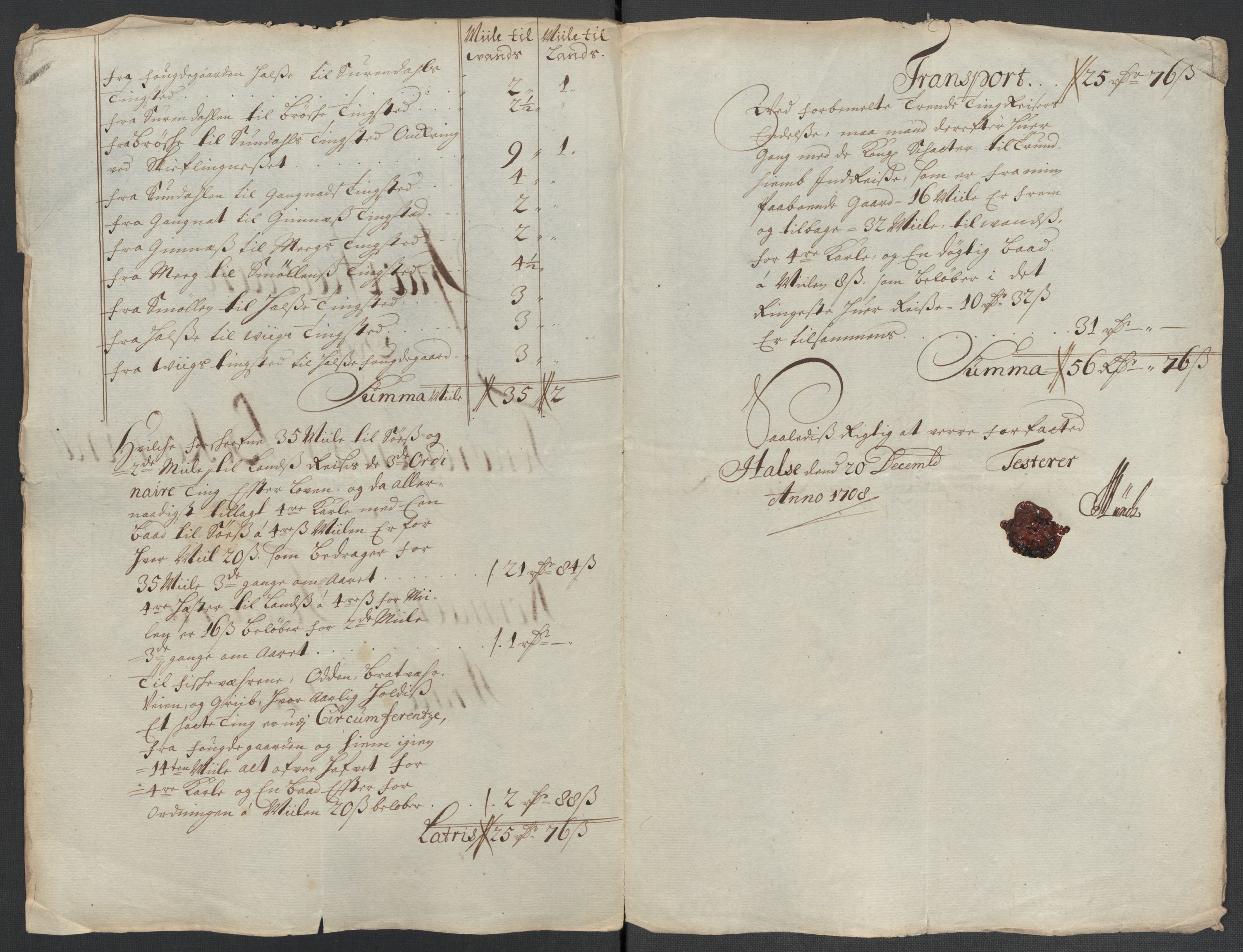 Rentekammeret inntil 1814, Reviderte regnskaper, Fogderegnskap, AV/RA-EA-4092/R56/L3743: Fogderegnskap Nordmøre, 1708, p. 160