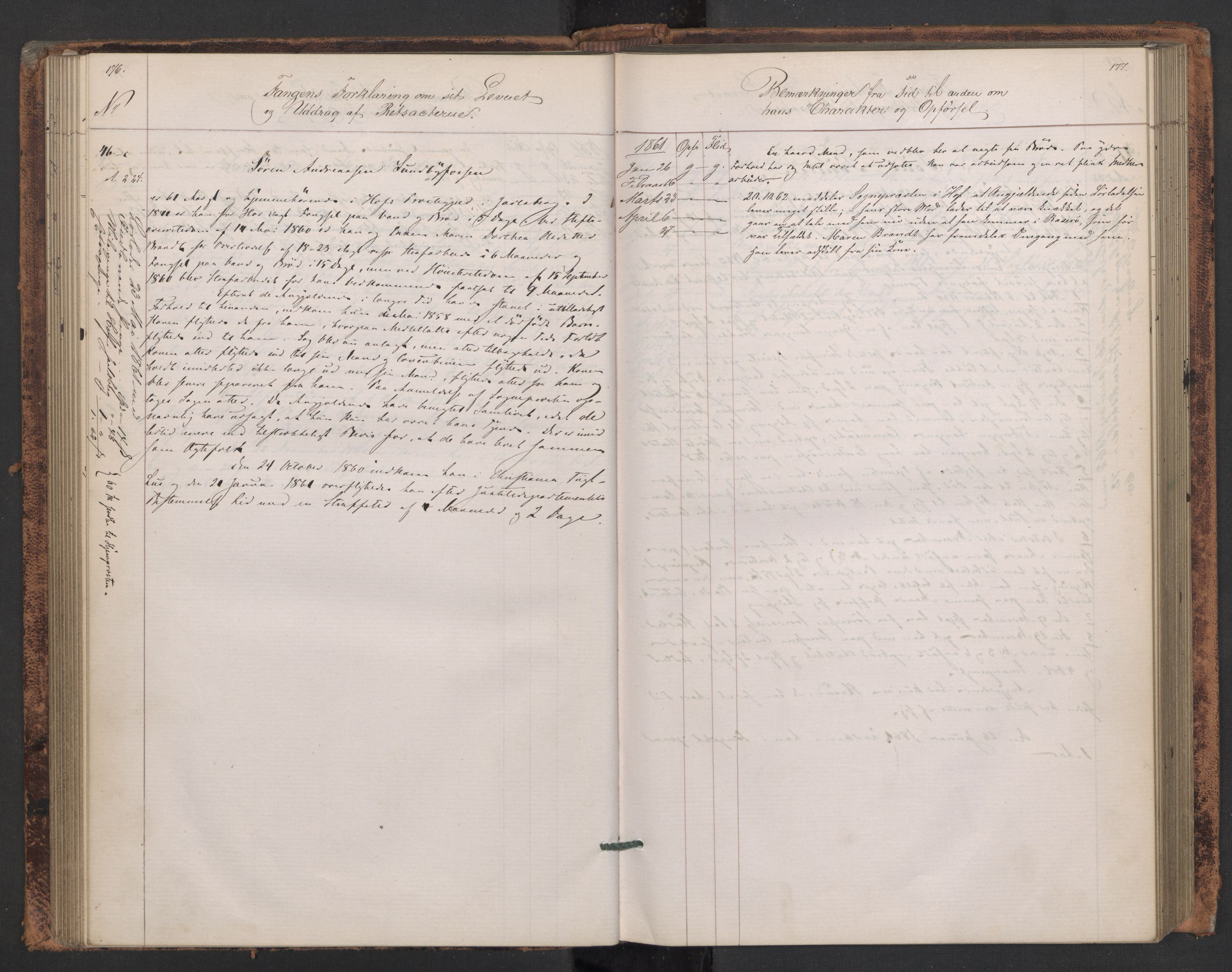 Botsfengslet, AV/RA-S-1539/D/Db/Dbb/L0007: 945b - 258c, 1860-1862, p. 176-177