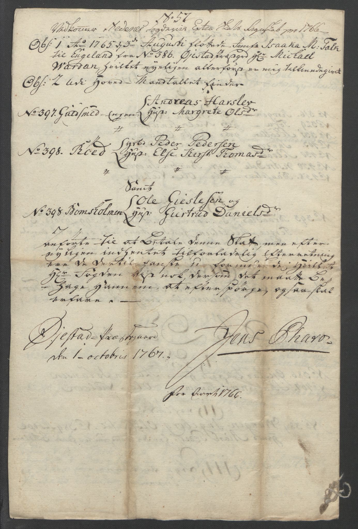 Rentekammeret inntil 1814, Reviderte regnskaper, Fogderegnskap, RA/EA-4092/R39/L2424: Ekstraskatten Nedenes, 1762-1767, p. 321