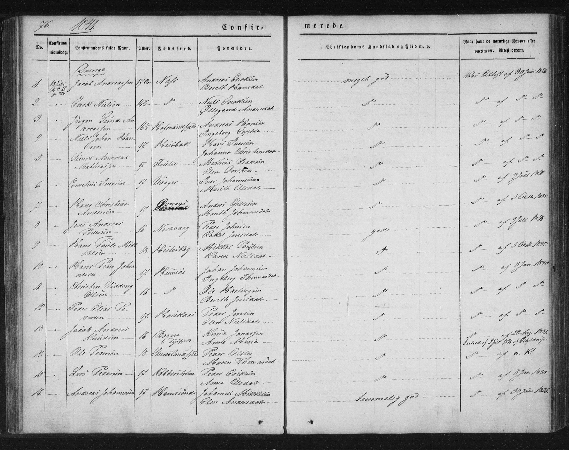Ministerialprotokoller, klokkerbøker og fødselsregistre - Nordland, AV/SAT-A-1459/859/L0843: Parish register (official) no. 859A03, 1840-1848, p. 76
